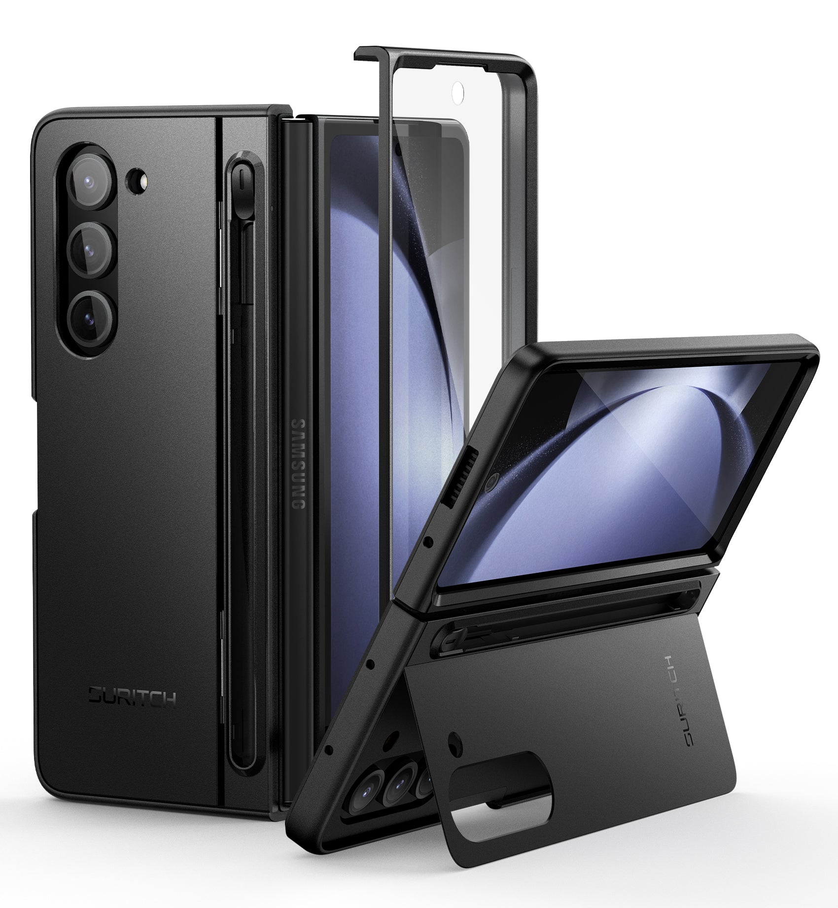 Suritch Case for Samsung Galaxy Z Fold 5 2023 with Kickstand S Pen Holder