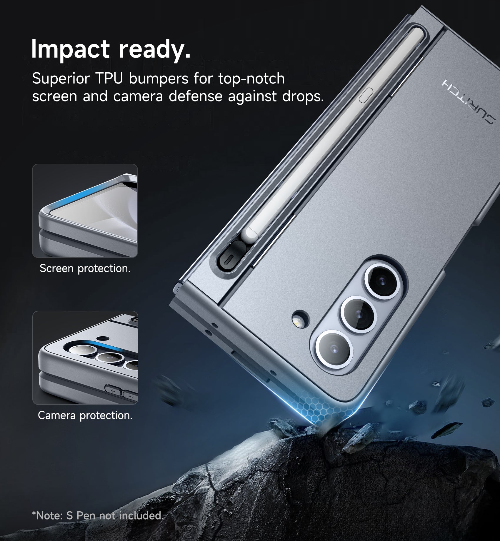 Suritch Case for Samsung Galaxy Z Fold 5 2023 with Kickstand S Pen Holder