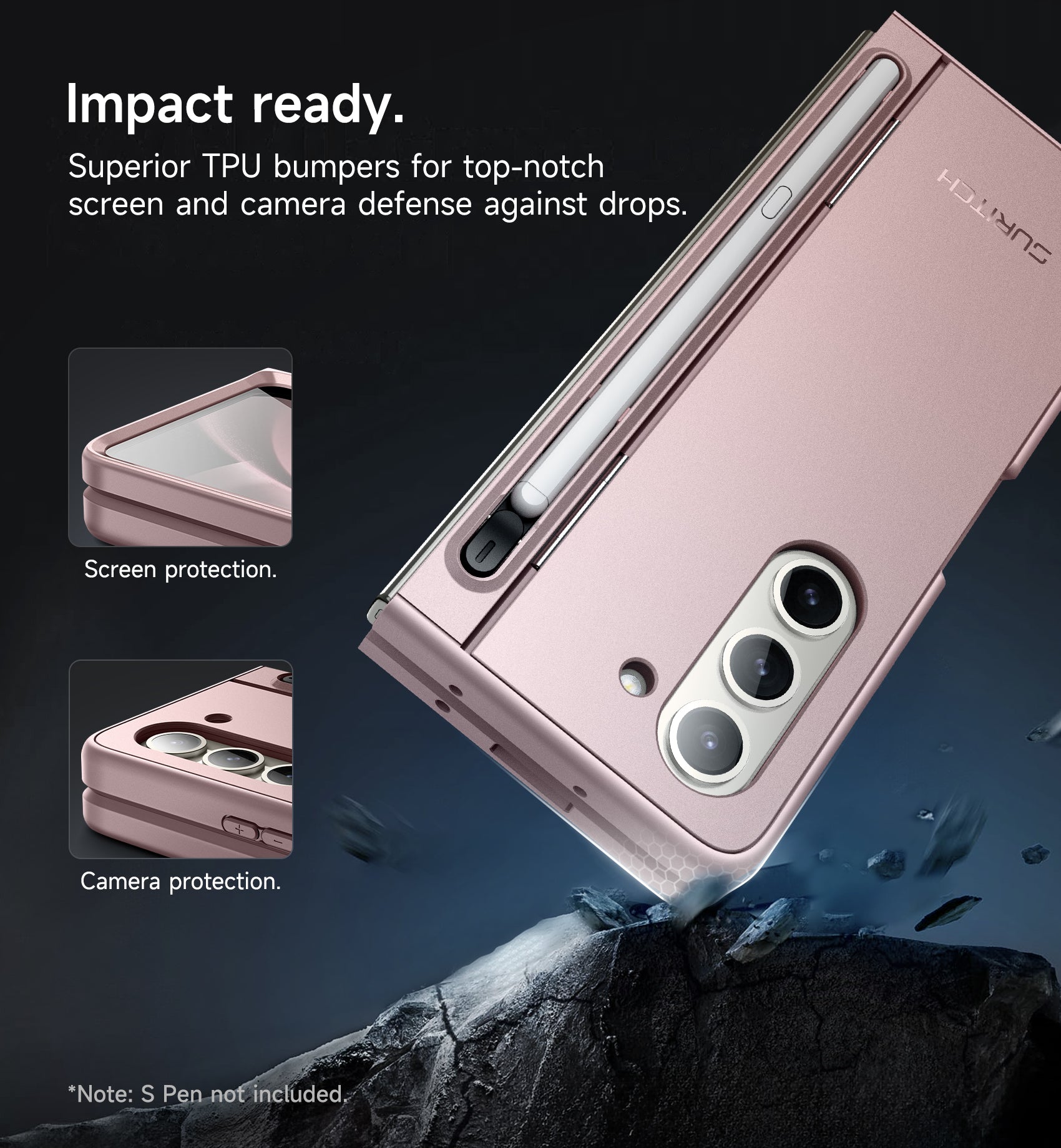 Suritch Case for Samsung Galaxy Z Fold 5 2023 with Kickstand S Pen Holder