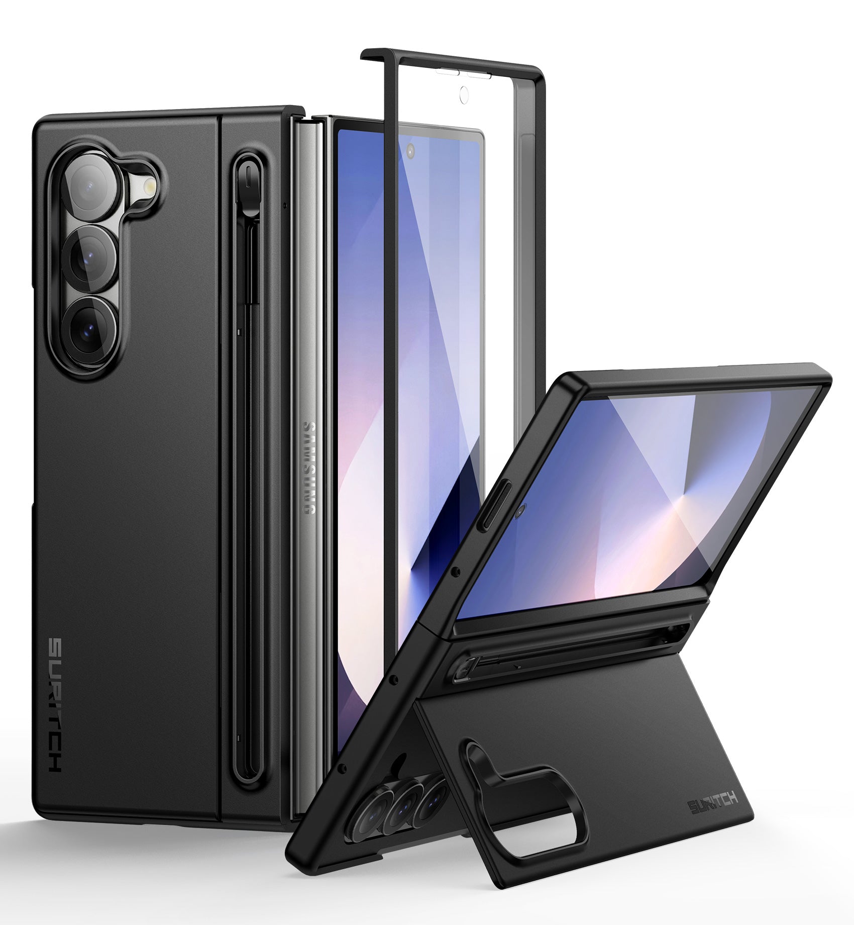 Suritch Case for Samsung Galaxy Z Fold 6 2024 with Kickstand S Pen Holder