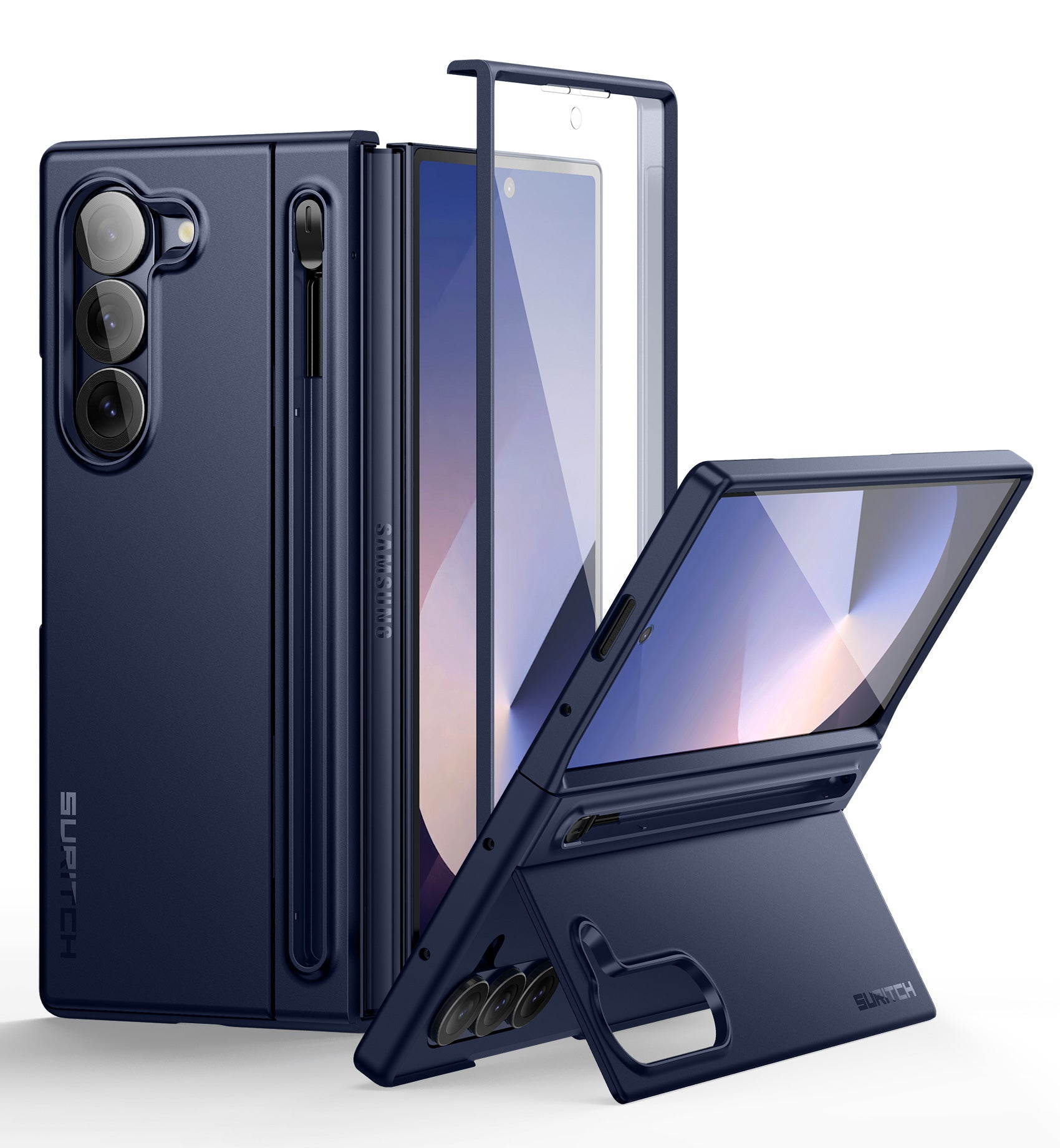 Suritch Case for Samsung Galaxy Z Fold 6 2024 with Kickstand S Pen Holder