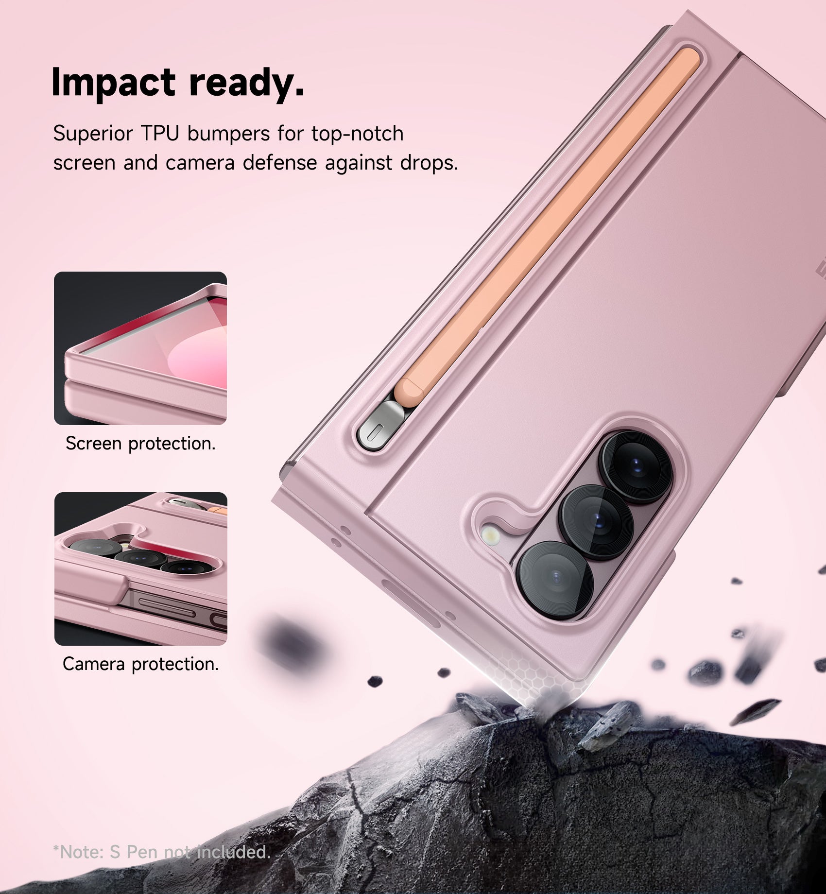 Suritch Case for Samsung Galaxy Z Fold 6 2024 with Kickstand S Pen Holder
