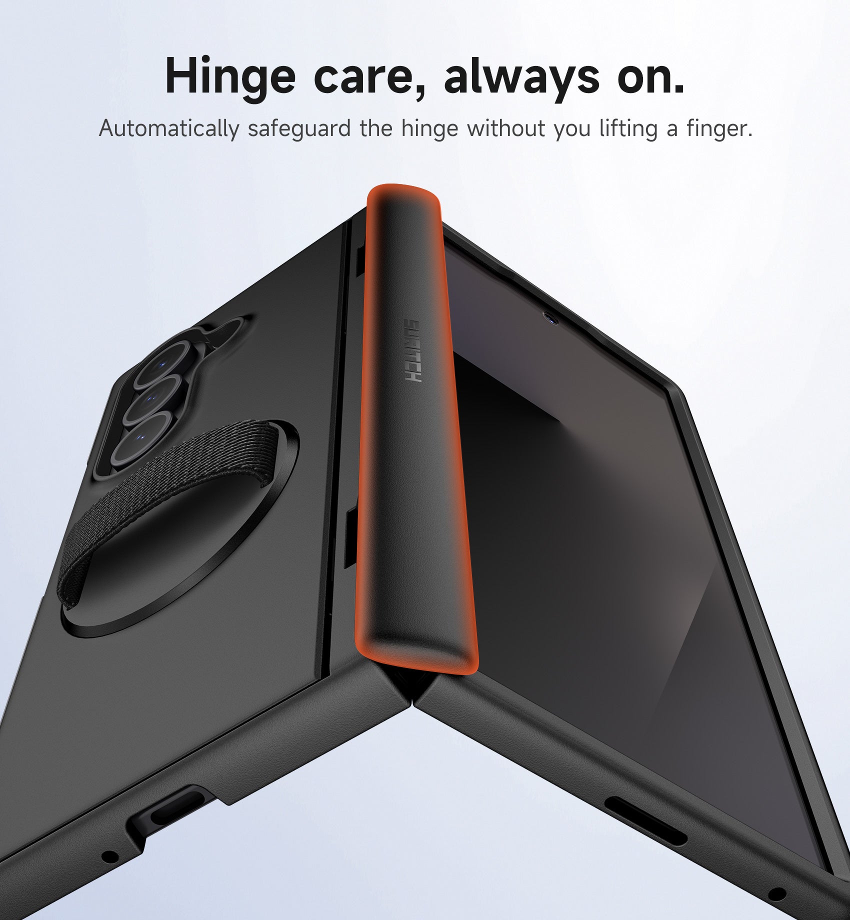 Suritch Case for Samsung Galaxy Z Fold 7 with 360° Rotatable Hand Strap Phone Grip Holder Invisible Kickstand Screen Protector Protective Cover