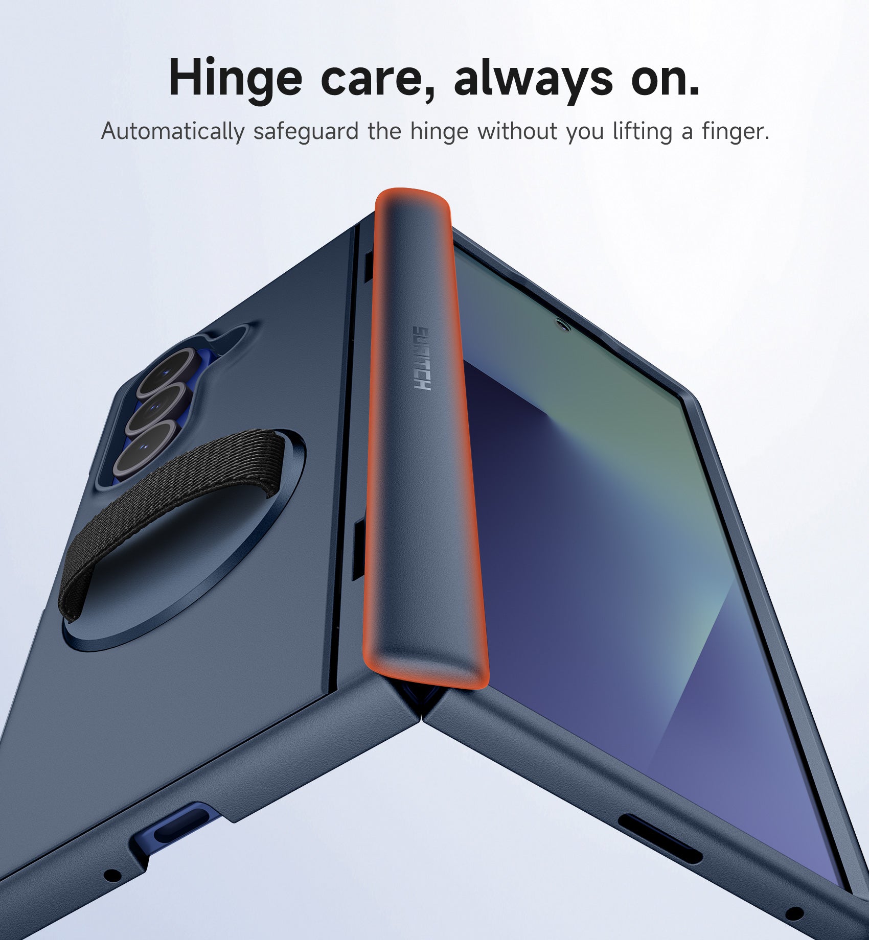 Suritch Case for Samsung Galaxy Z Fold 7 with 360° Rotatable Hand Strap Phone Grip Holder Invisible Kickstand Screen Protector Protective Cover