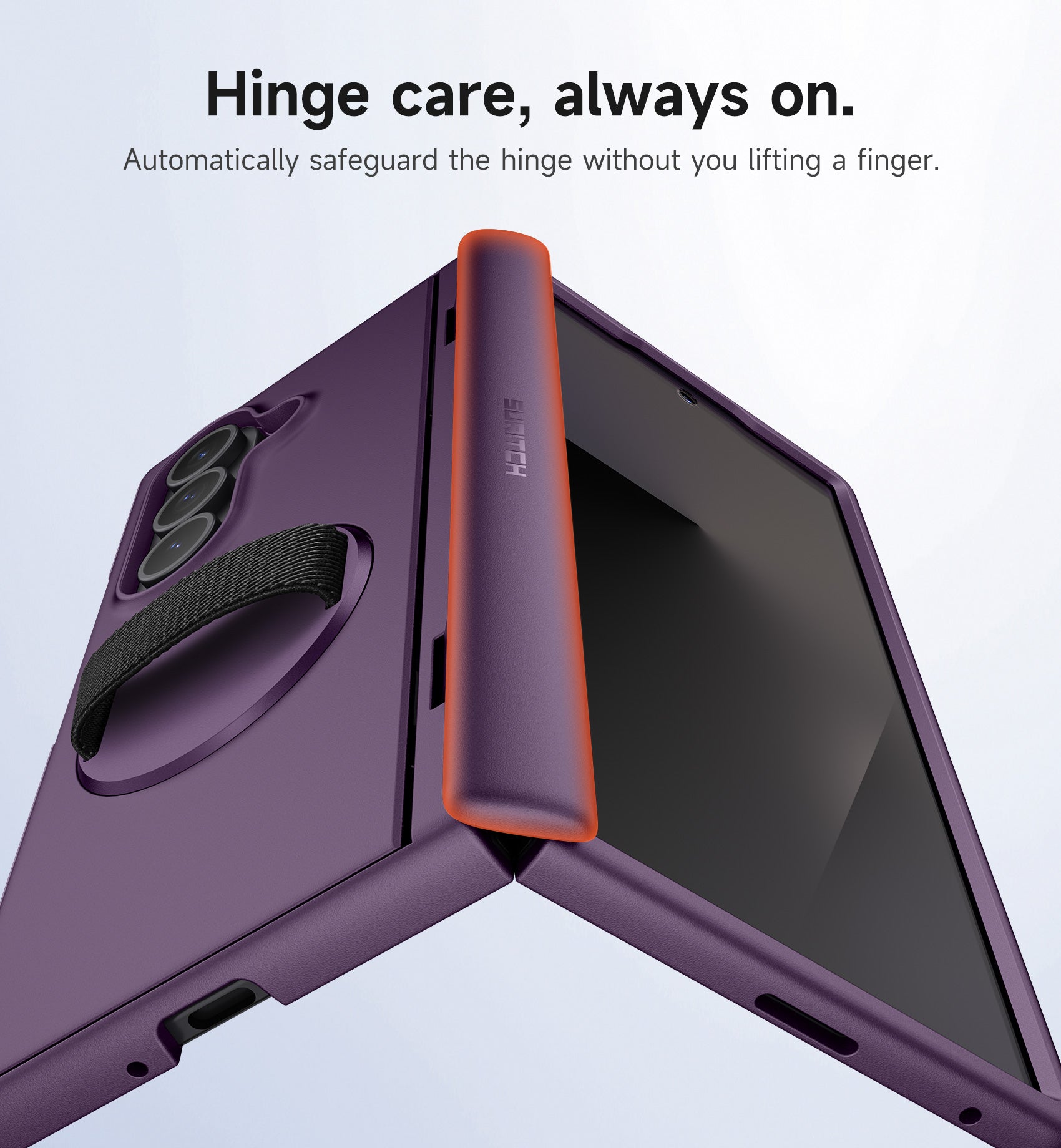 Suritch Case for Samsung Galaxy Z Fold 7 with 360° Rotatable Hand Strap Phone Grip Holder Invisible Kickstand Screen Protector Protective Cover