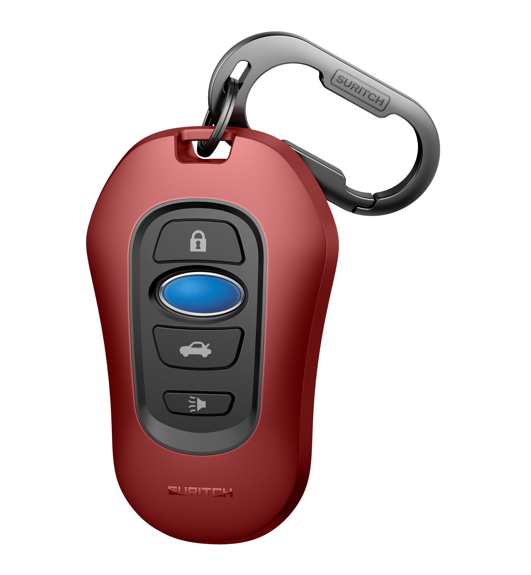 Suritch Case for Subaru Key Fob Tough PC Soft TPU Protective Cover with Keychain for Subaru CrossTrek Smart Key Protector