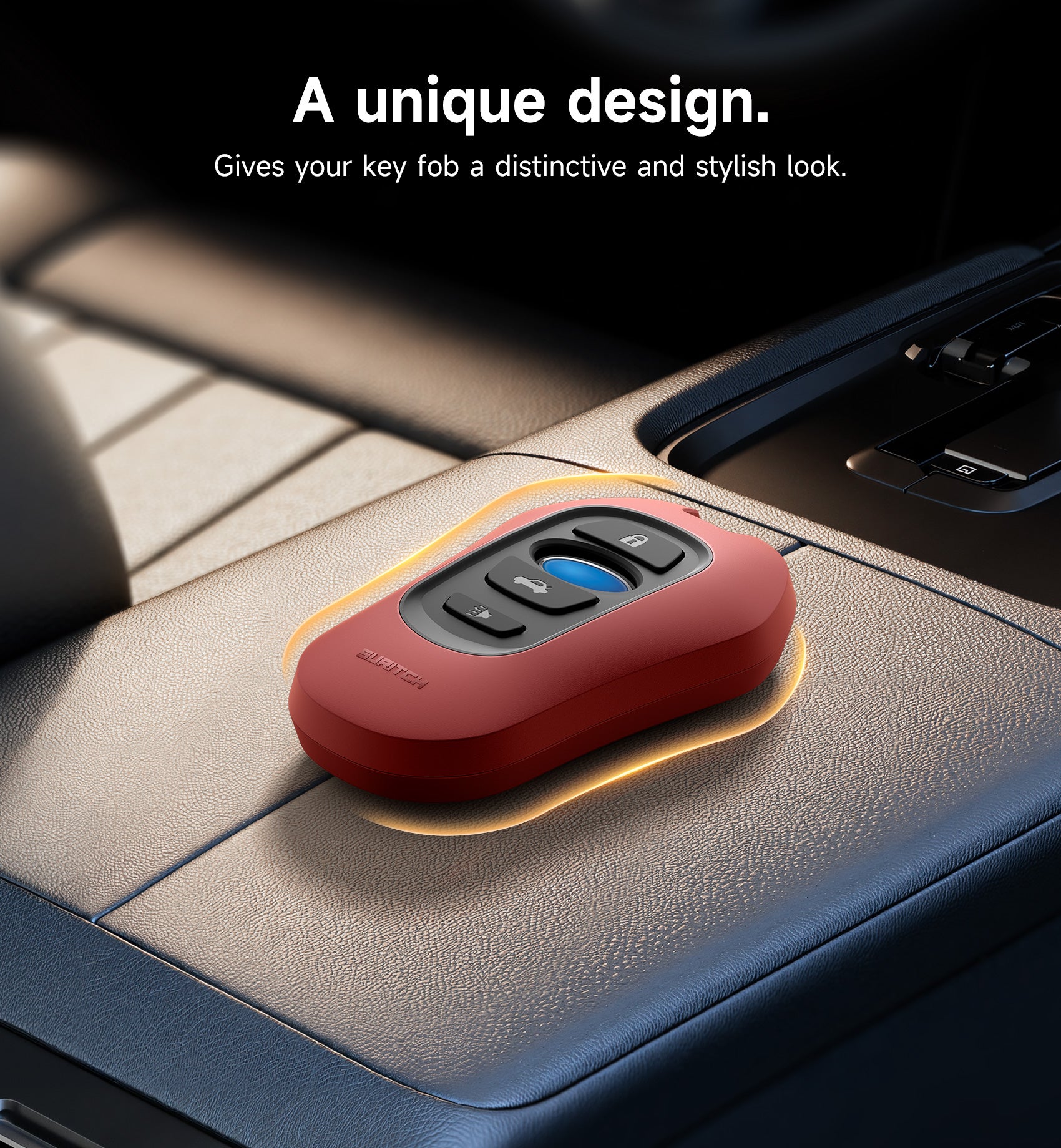 Suritch Case for Subaru Key Fob Tough PC Soft TPU Protective Cover with Keychain for Subaru CrossTrek Smart Key Protector