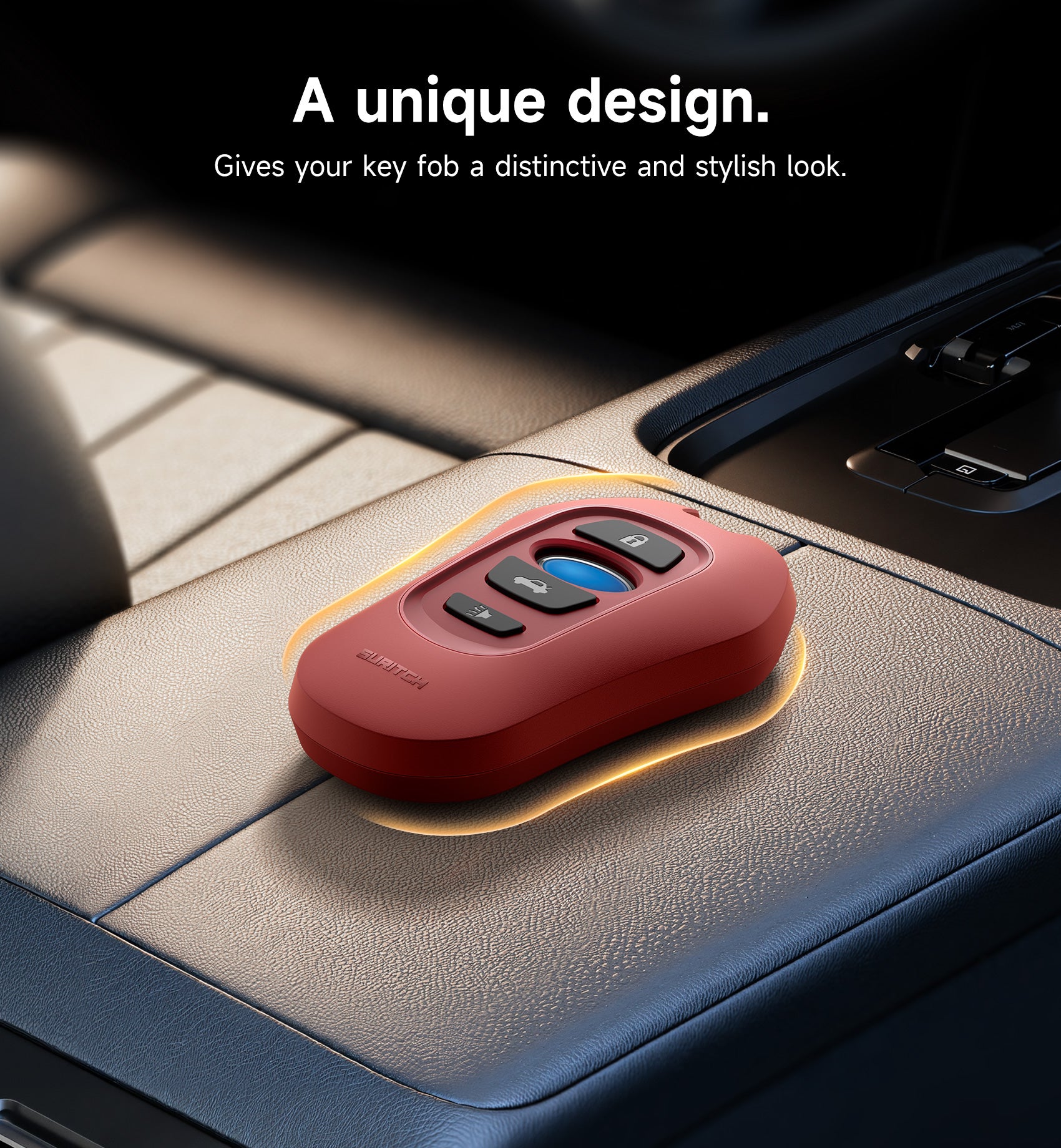 Suritch Case for Subaru Key Fob Tough PC Soft TPU Protective Cover with Keychain for Subaru CrossTrek Smart Key Protector