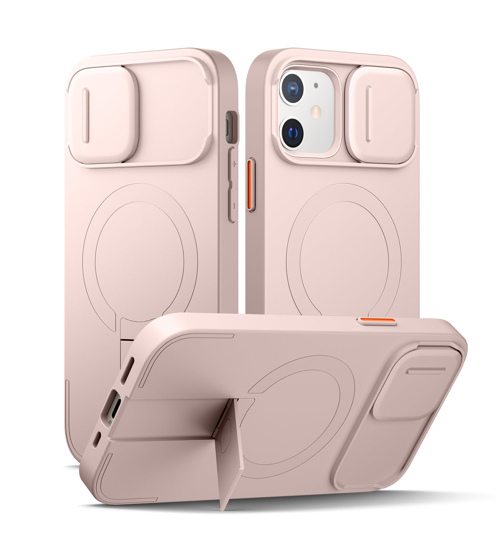 Suritch Case for iPhone 12 with Magnetic Camera Slide Cover Adjustable Kickstand Compatible with MagSafe Slim Protective Cover