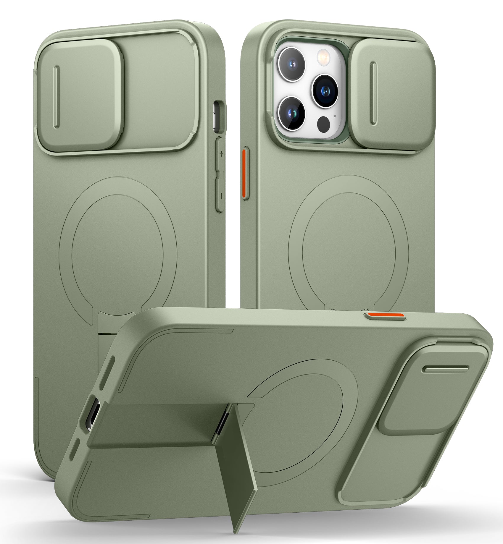 Suritch Case for iPhone 12 Pro Max with Magnetic Camera Slide Cover Adjustable Kickstand Compatible with MagSafe