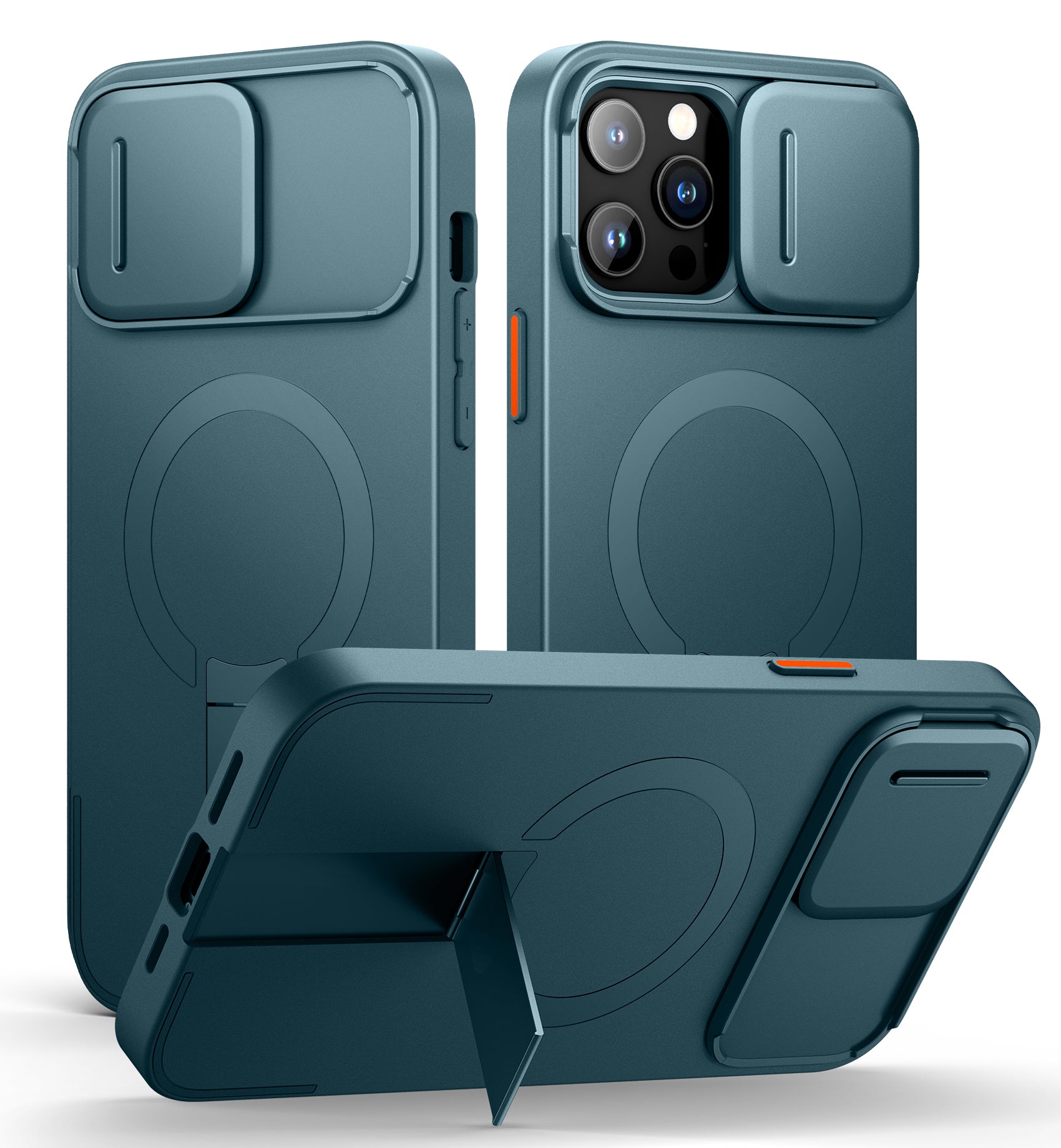 Suritch Case for iPhone 12 Pro Max with Magnetic Camera Slide Cover Adjustable Kickstand Compatible with MagSafe