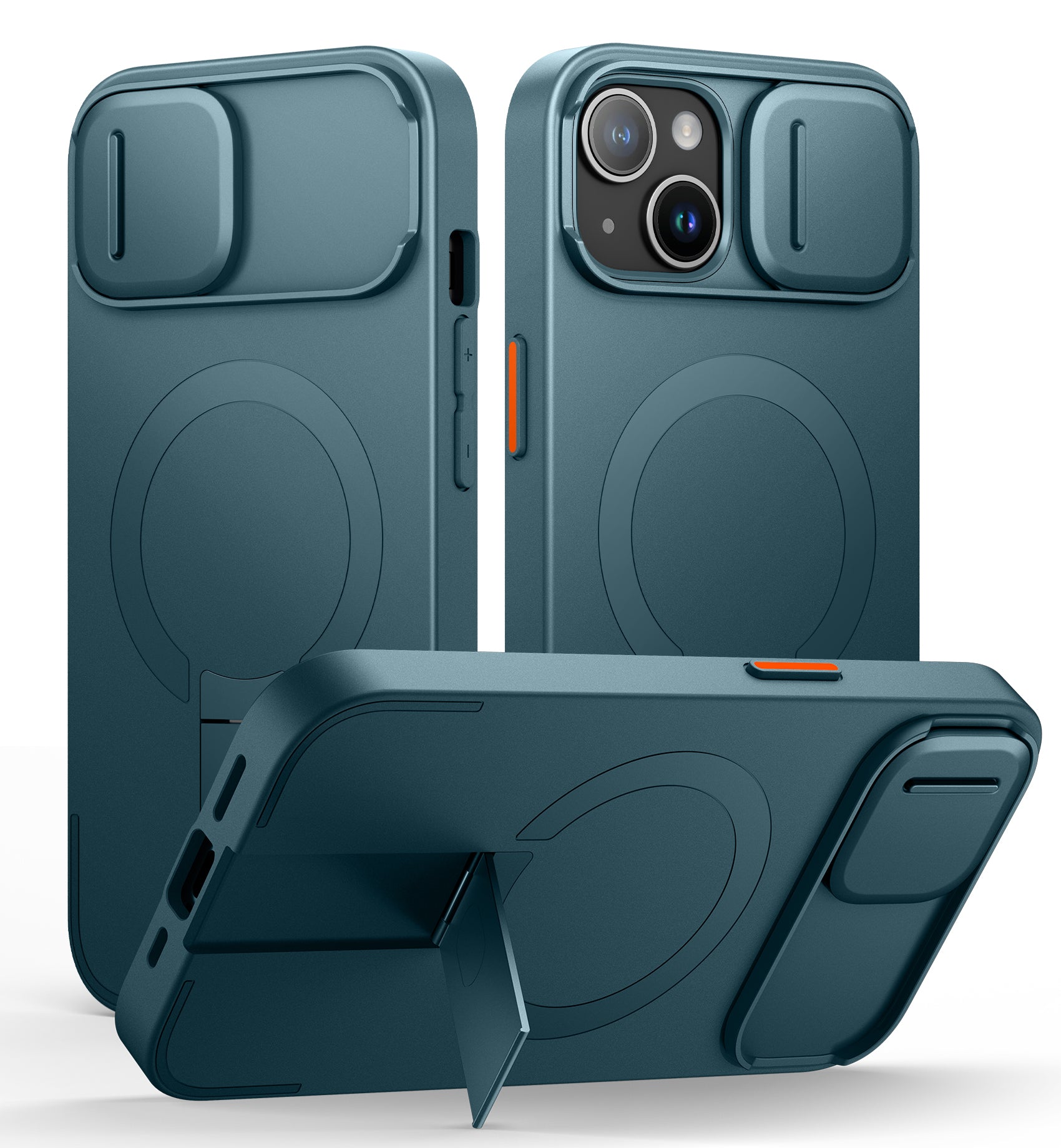 Suritch Case for iPhone 14 with Magnetic Camera Slide Cover Adjustable Kickstand Compatible with MagSafe