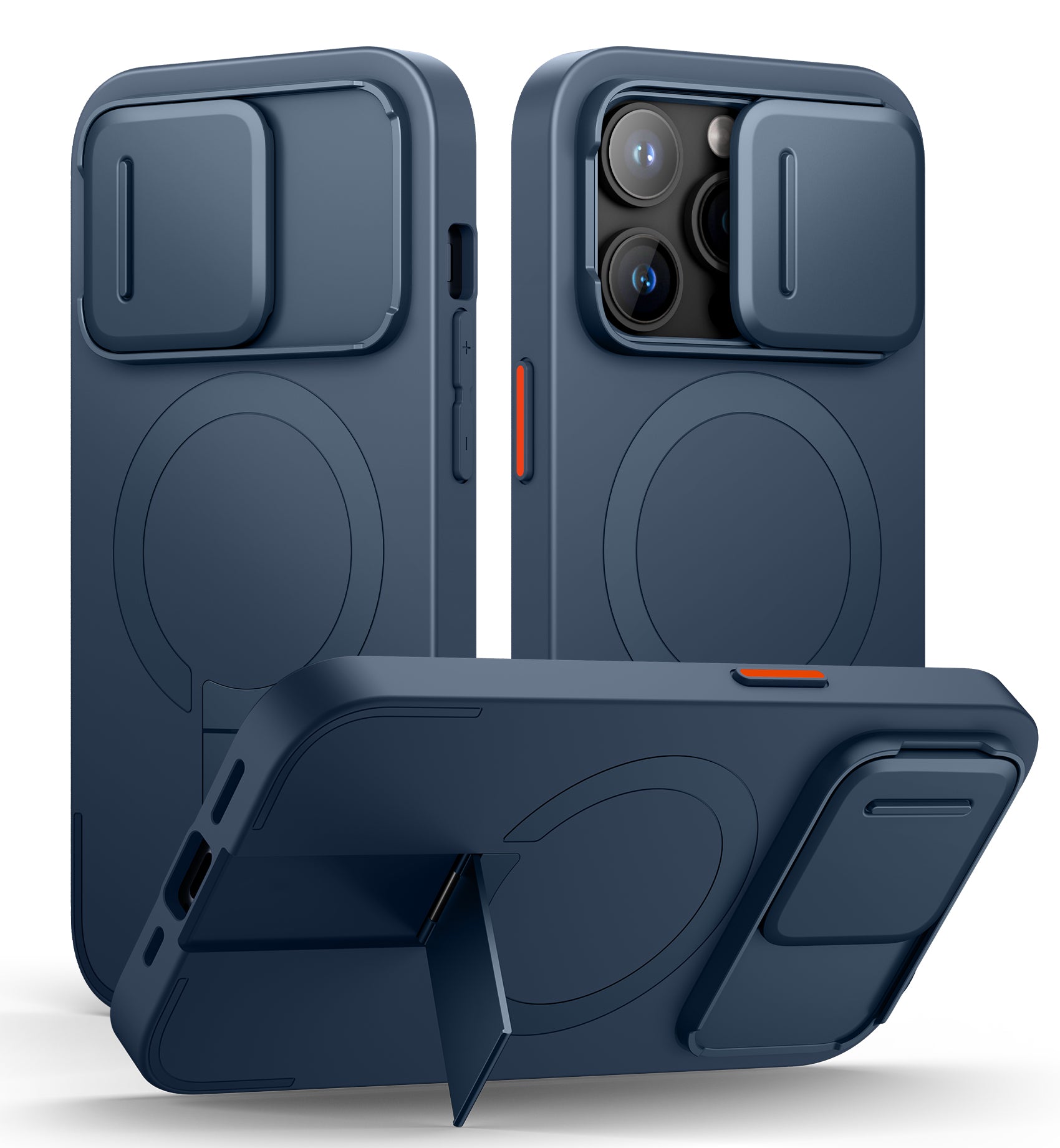 Suritch Case for iPhone 14 Pro with Magnetic Camera Slide Cover Adjustable Kickstand Compatible with MagSafe