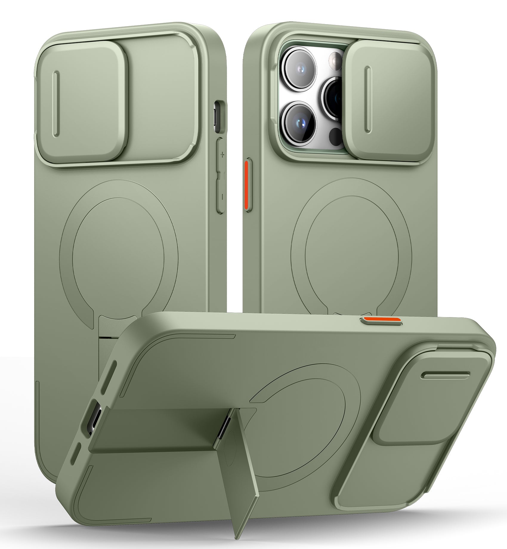 Suritch Case for iPhone 14 Pro Max with Magnetic Camera Slide Cover Adjustable Kickstand Compatible with MagSafe