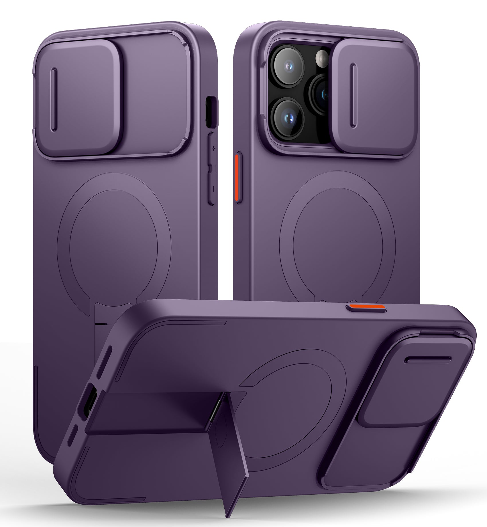 Suritch Case for iPhone 14 Pro Max with Magnetic Camera Slide Cover Adjustable Kickstand Compatible with MagSafe