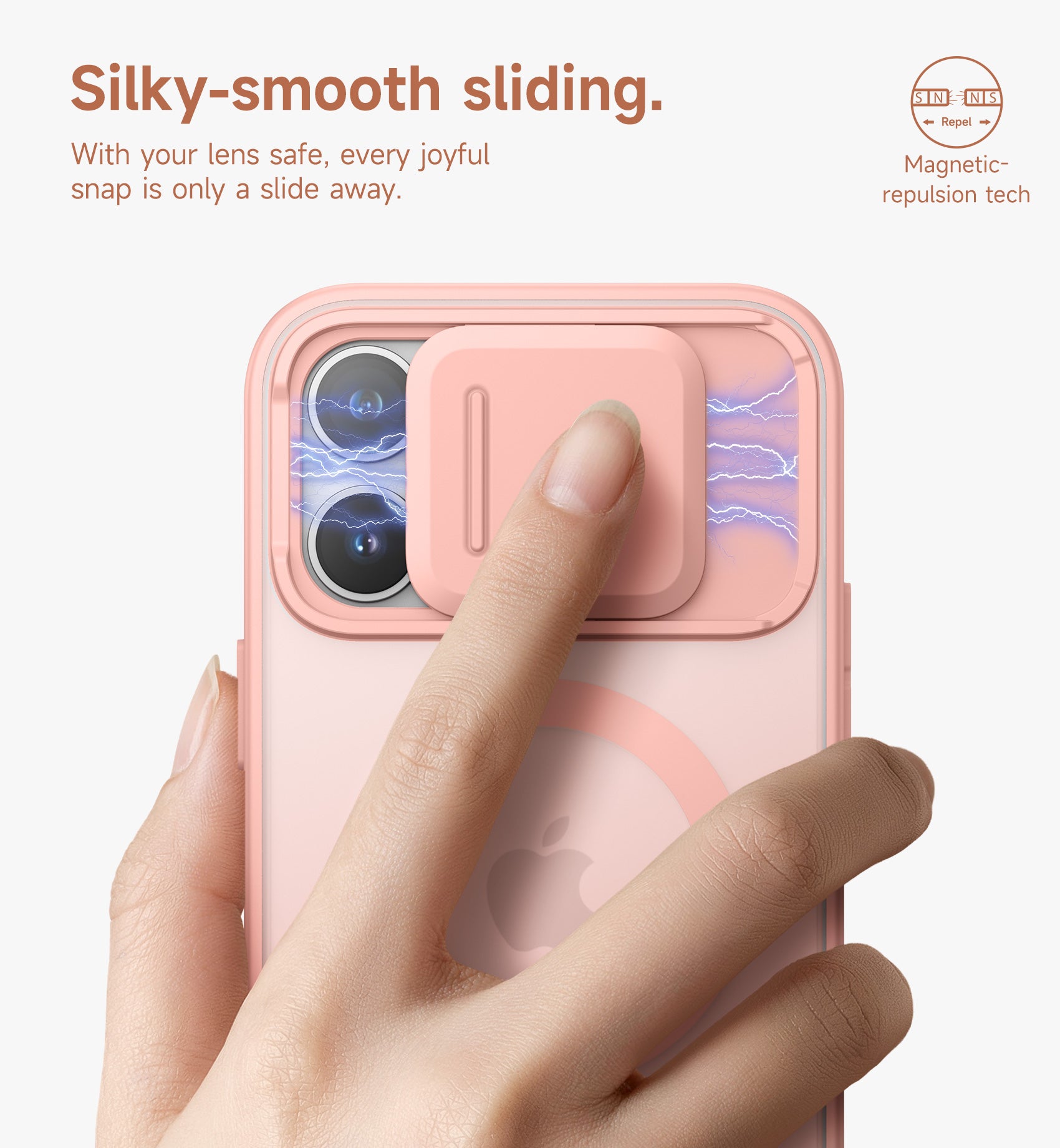 Suritch Case for iPhone 14 Pro Compatible with MagSafe Built-in Kickstand Camera Cover Translucent Back Shockproof Rugged Protective Phone Cover 6.1 Inch