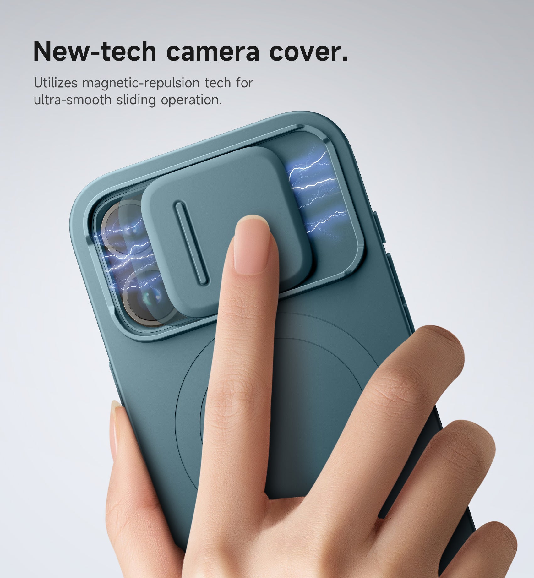 Suritch Case for iPhone 15 Pro with Magnetic Camera Slide Cover Adjustable Kickstand Compatible with MagSafe
