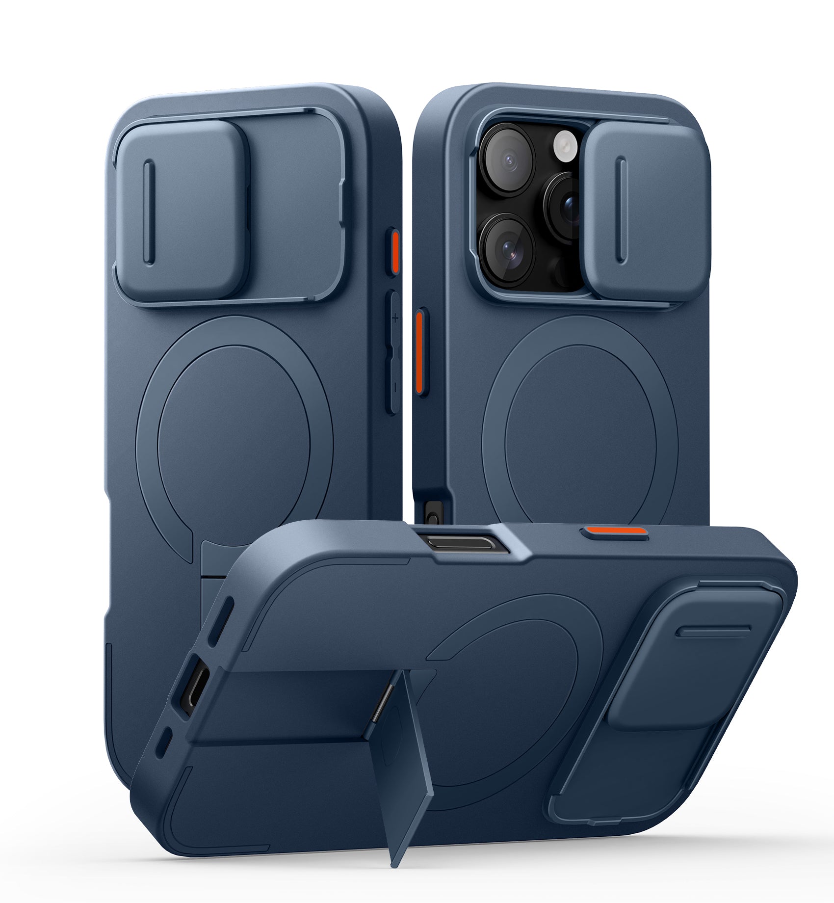 Suritch Case for iPhone 16 Pro with Slide Camera Cover Adjustable Kickstand Compatible with MagSafe Slim Protective Cover
