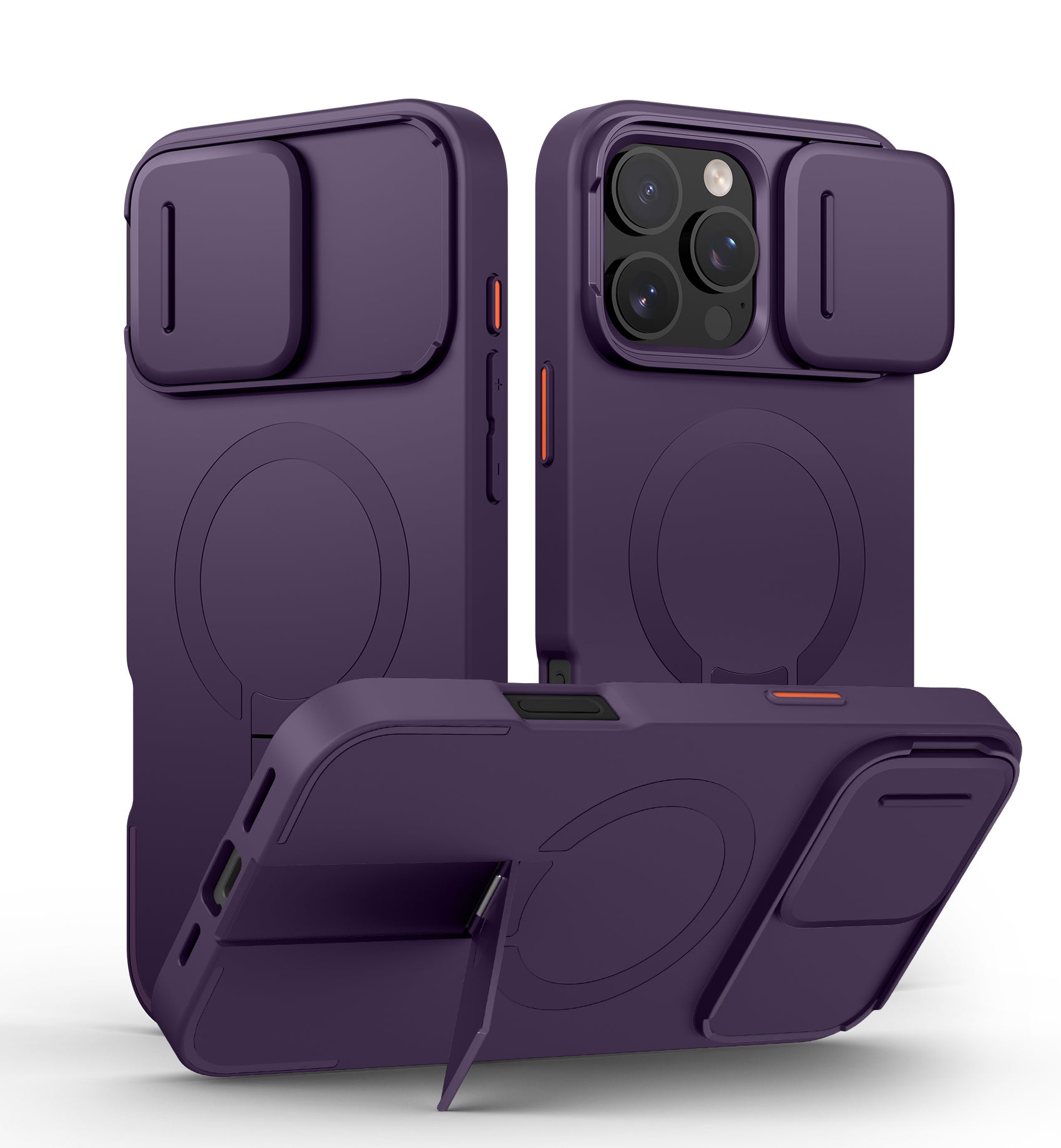Suritch Case for iPhone 16 Pro Max with Magnetic Camera Slide Cover Adjustable Kickstand Compatible with MagSafe Slim Protective Cover 6.9 Inch