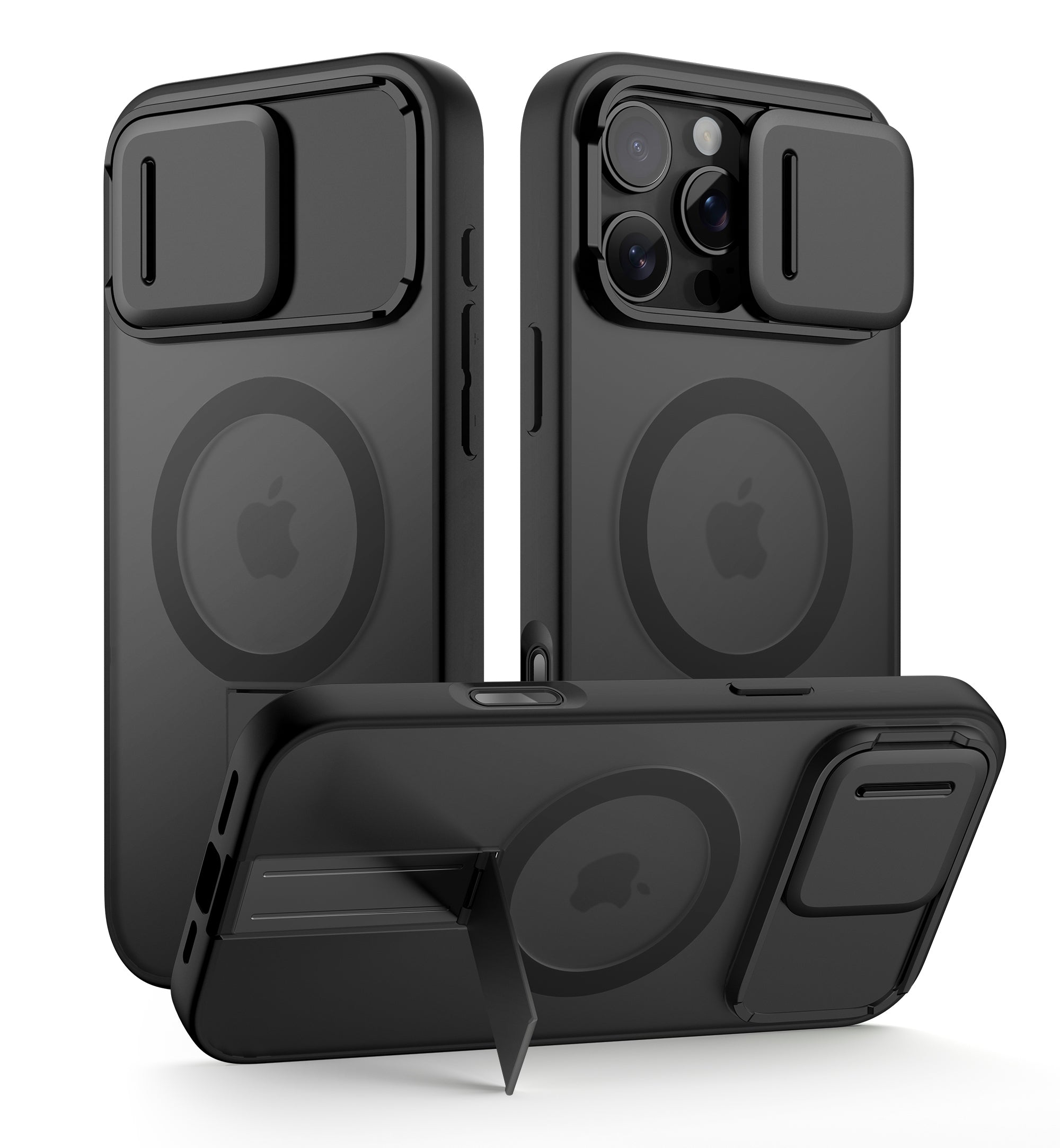 Suritch Case for iPhone 16 Pro Max Compatible with MagSafe Built-in Kickstand Camera Cover Translucent Back Shockproof Rugged Protective Phone Cover 6.9 Inch
