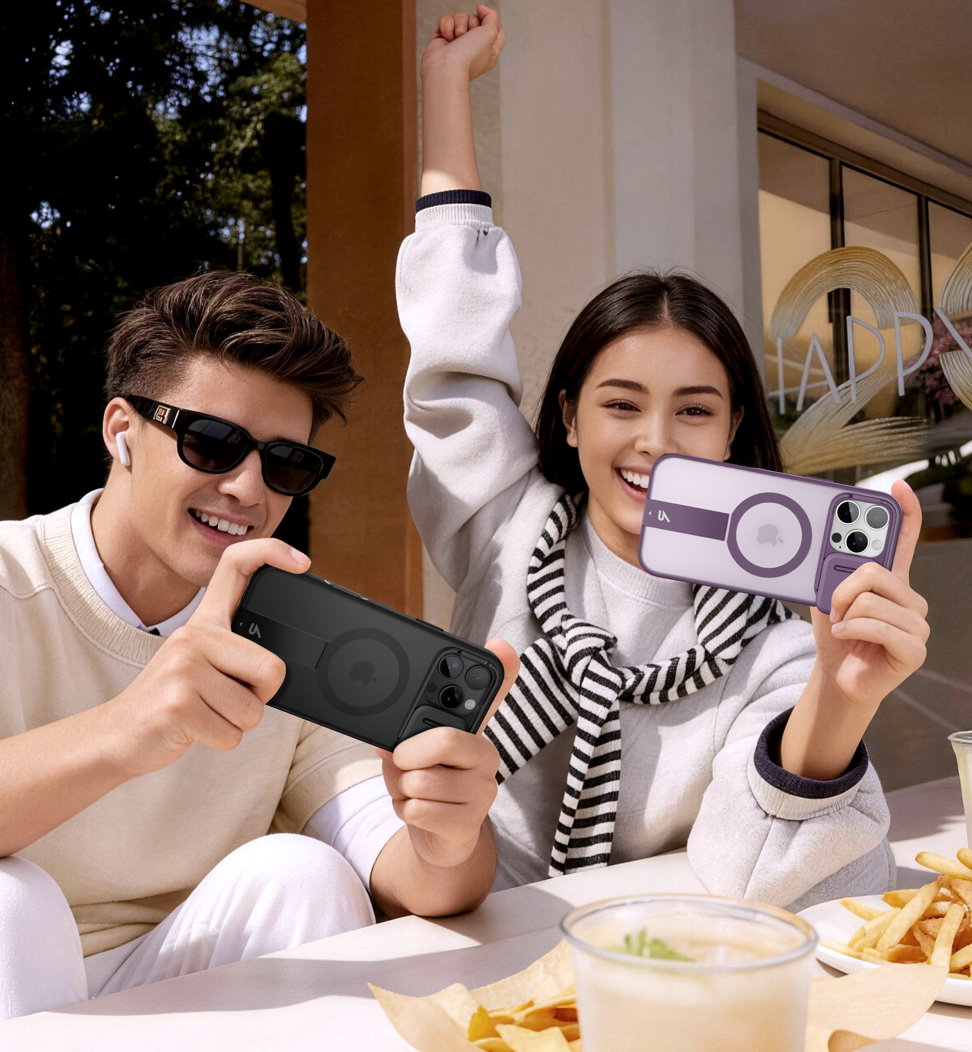 Suritch Case for iPhone 16 Pro Max Compatible with MagSafe Built-in Kickstand Camera Cover Translucent Back Shockproof Rugged Protective Phone Cover 6.9 Inch