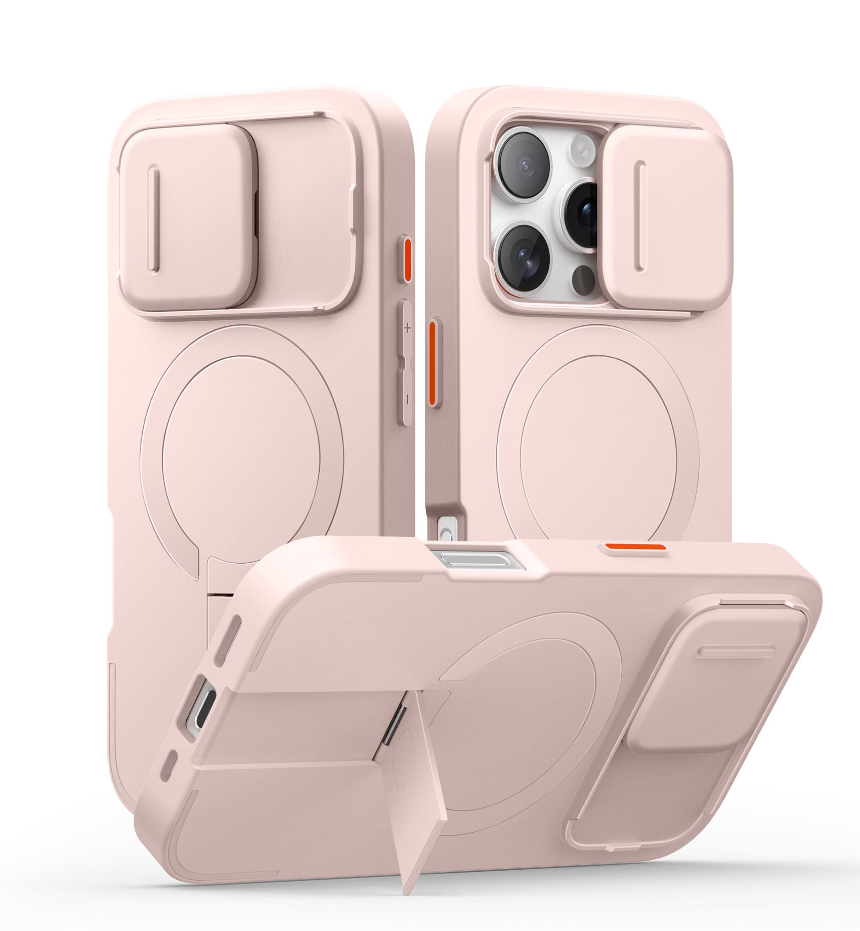 Suritch Case for iPhone 16 Pro with Slide Camera Cover Adjustable Kickstand Compatible with MagSafe Slim Protective Cover