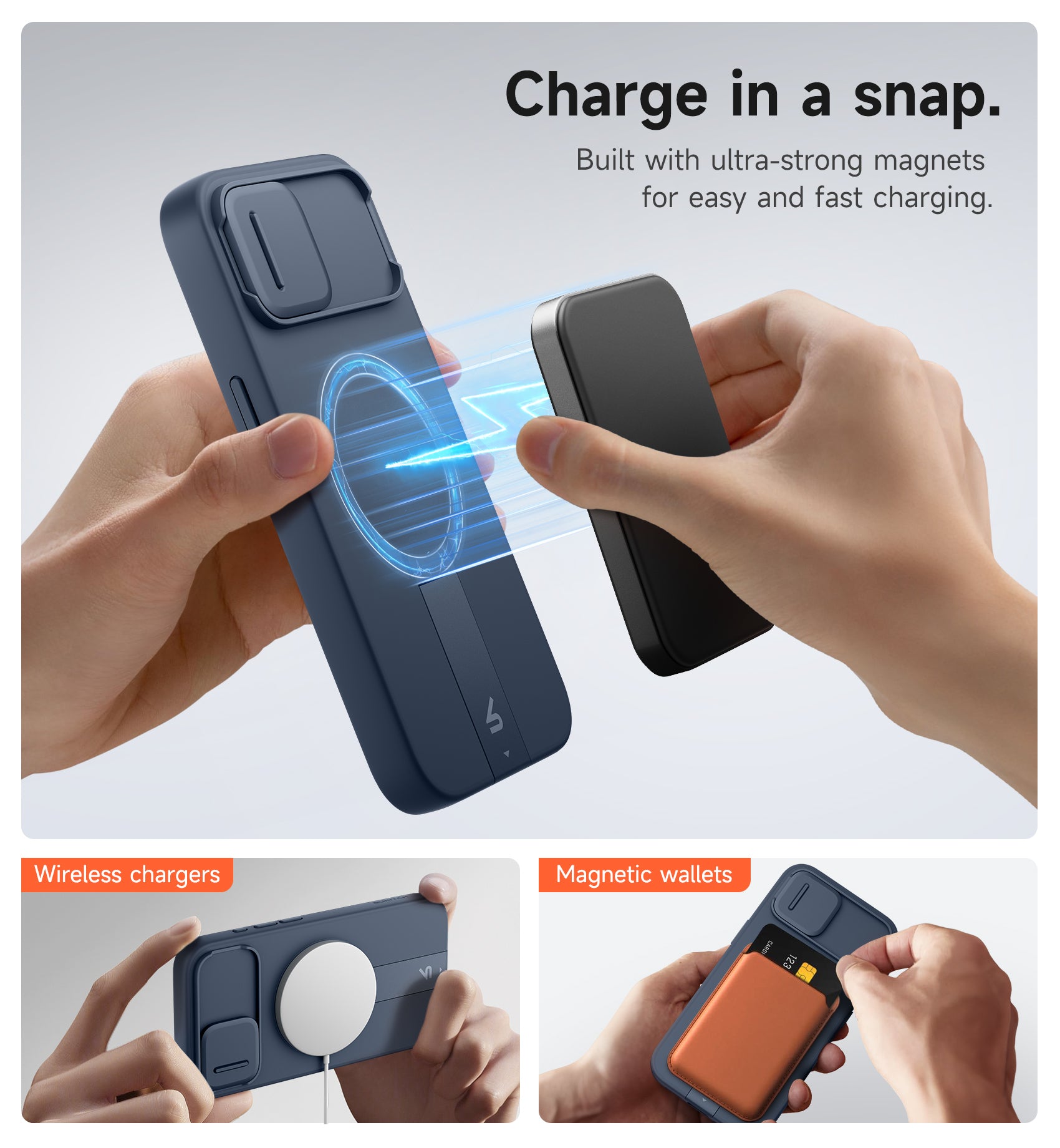 Suritch Case for iPhone 16e with Magnetic Camera Slide Cover Adjustable Kickstand Compatible with MagSafe