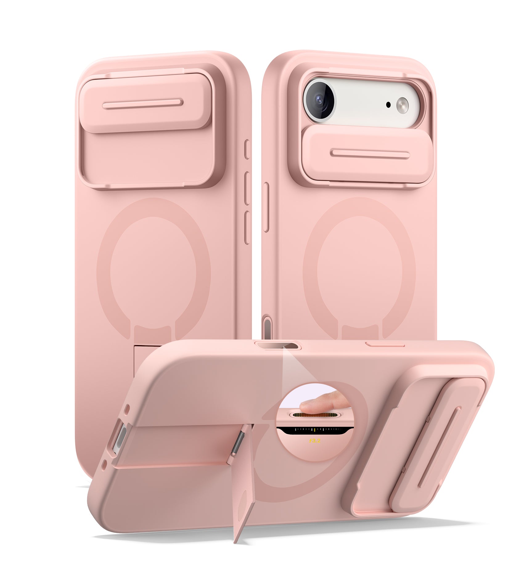 Suritch Case for iPhone 17 Air with Camera Control Cover Camera Slide Cover Adjustable Kickstand Compatible with MagSafe Shockproof Bumper