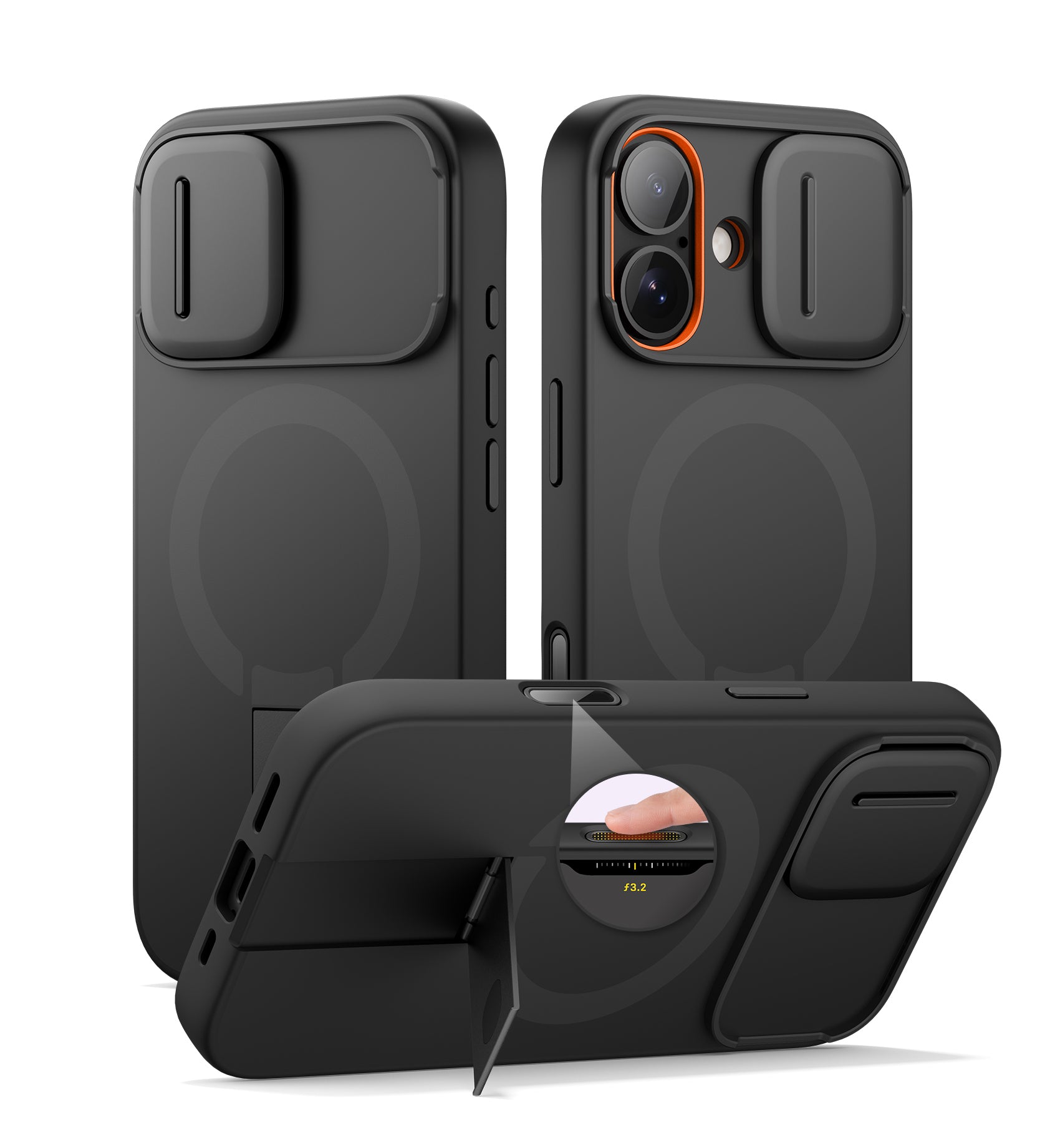 Suritch Case for iPhone 17 with Camera Control Cover Camera Slide Cover Adjustable Kickstand Compatible with MagSafe Shockproof Bumper