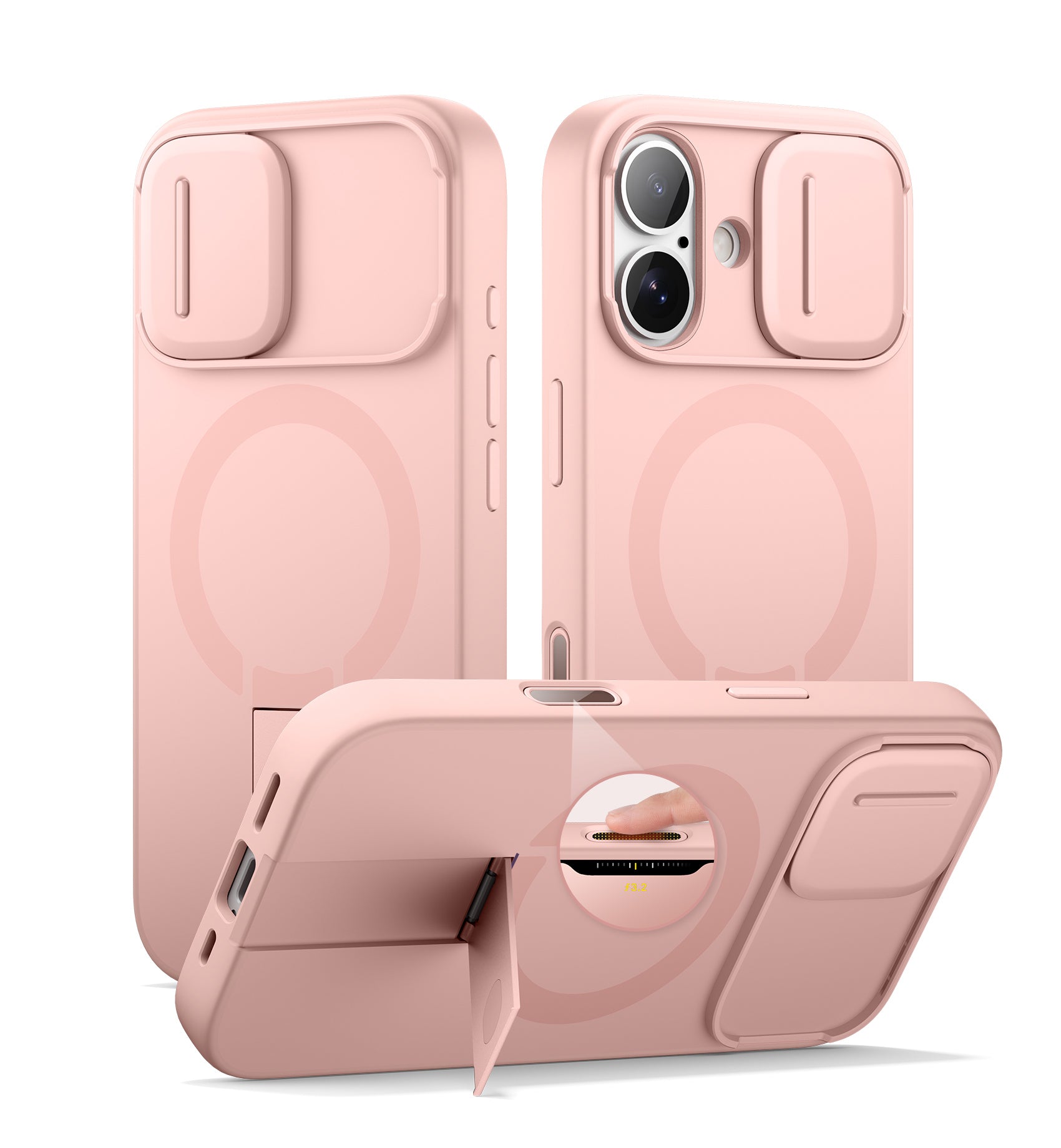 Suritch Case for iPhone 17 with Camera Control Cover Camera Slide Cover Adjustable Kickstand Compatible with MagSafe Shockproof Bumper