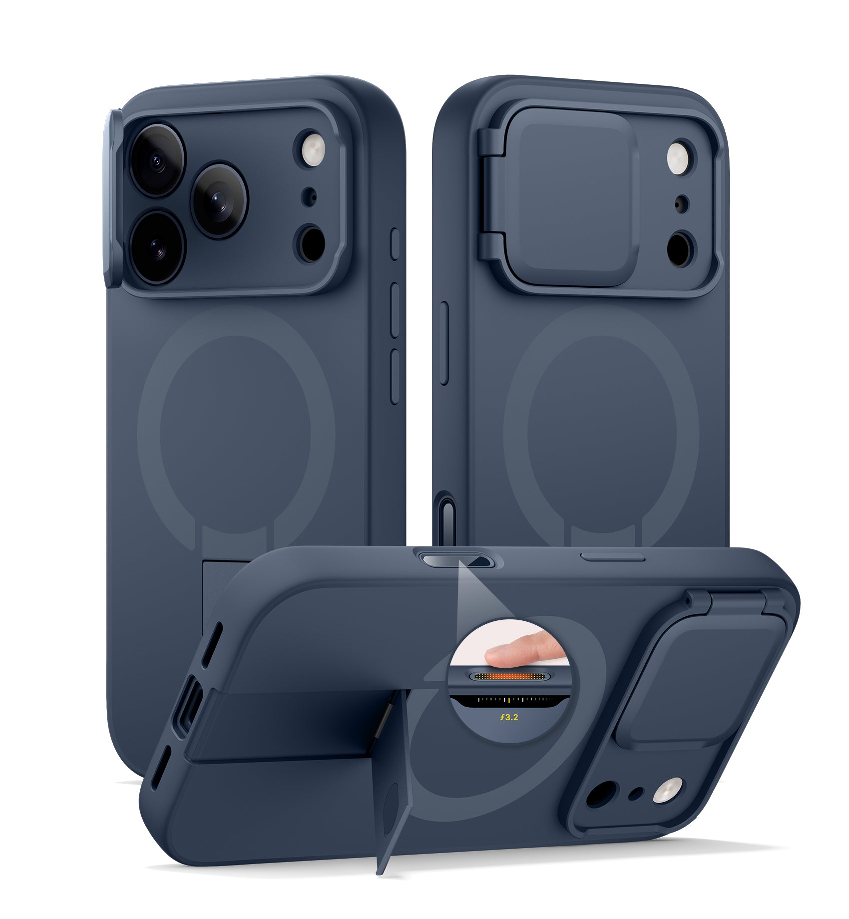 Suritch Case for iPhone 17 Pro with Camera Control Cover Camera Cover Adjustable Kickstand Compatible with MagSafe Shockproof Bumper