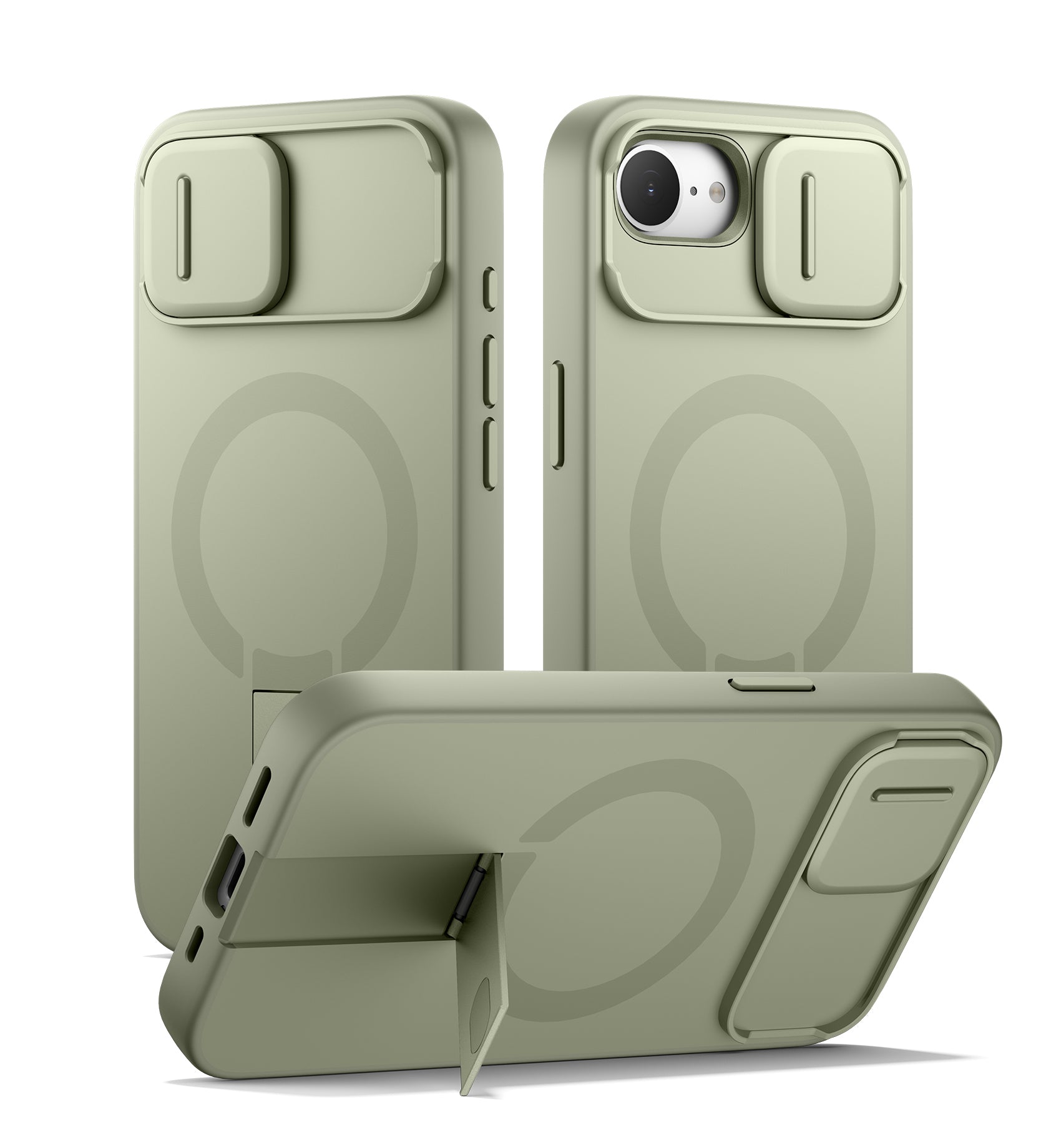 Suritch Case for iPhone 17e with Magnetic Camera Slide Cover Adjustable Kickstand Compatible with MagSafe Shockproof Bumper Slim Protective Cover 6.1 Inch