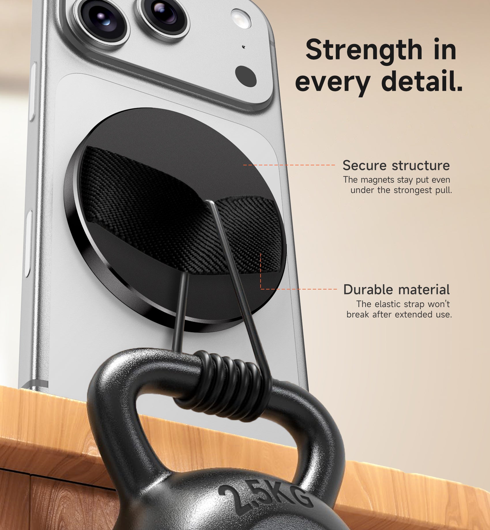 Suritch MagSafe Phone Grip for iPhone 17 16 15 14 13 12 Series MagSafe Cases Magnetic Phone Loop Detachable Magnet Cell Phone Finger Strap