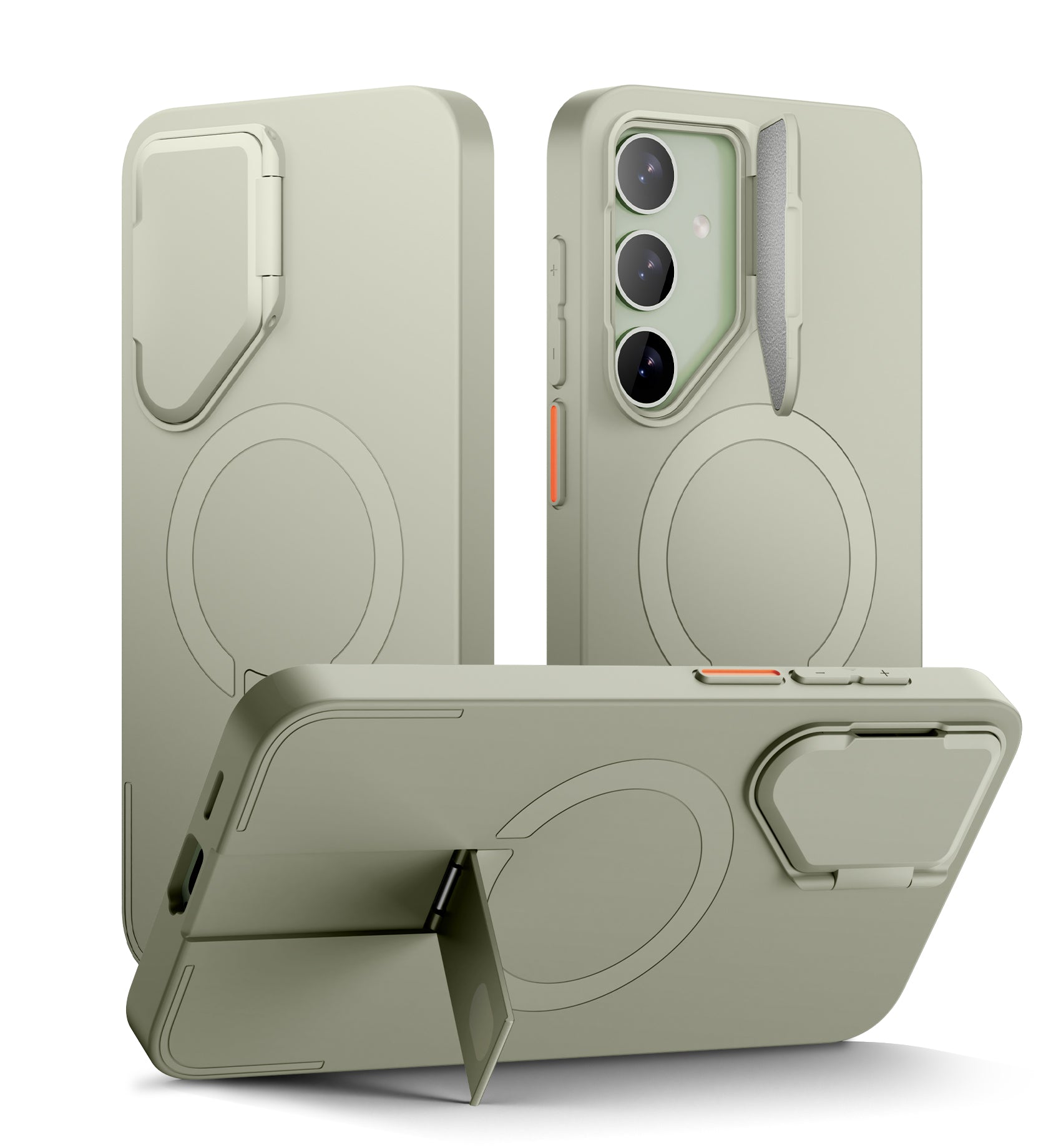 Suritch Case for Samsung Galaxy S24 Magnetic Protective Cover with Camera Cover Adjustable Metal Kickstand