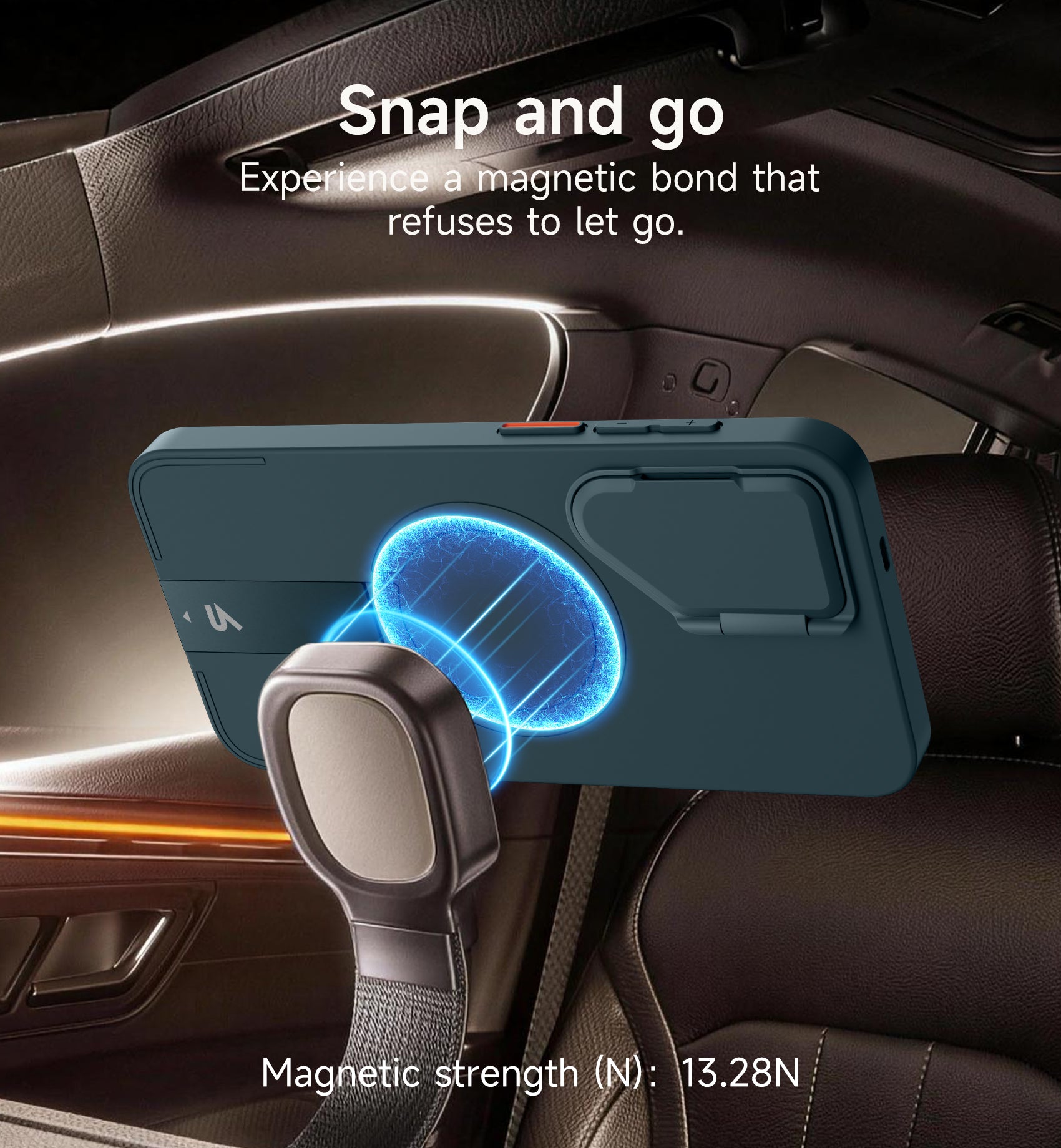 Suritch Case for Samsung Galaxy S24 Magnetic Protective Cover with Camera Cover Adjustable Metal Kickstand
