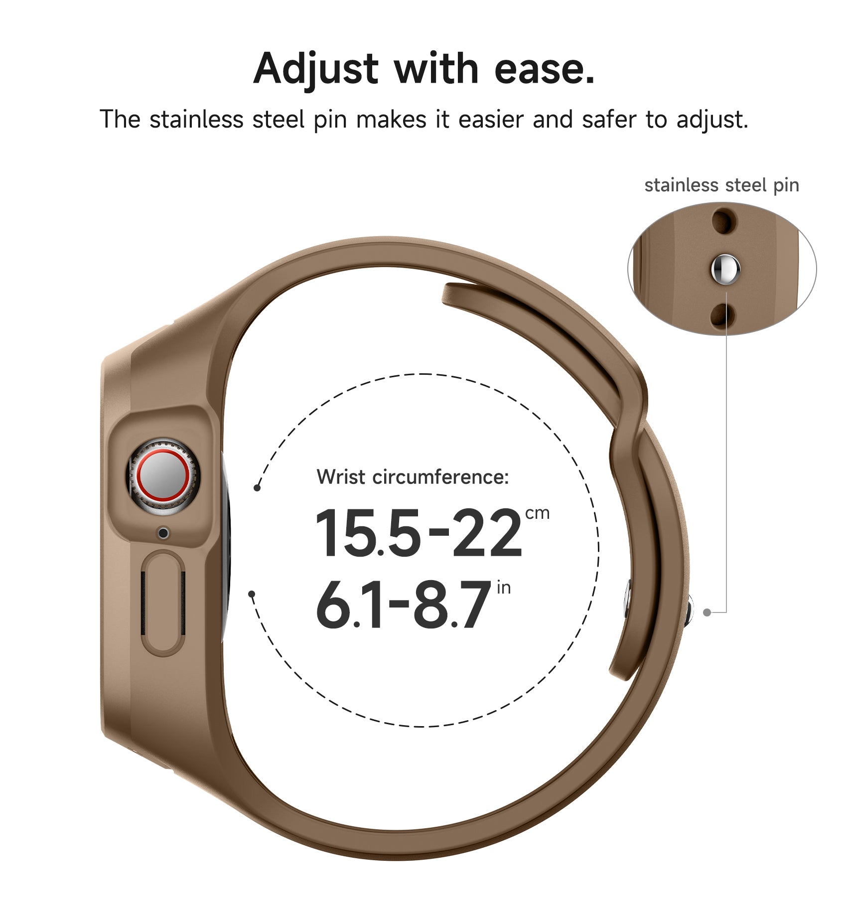 Suritch Sport Band for Apple Watch Series 5 44mm Soft Silicone Shockproof Rugged Protective Strap with Case for Women Men