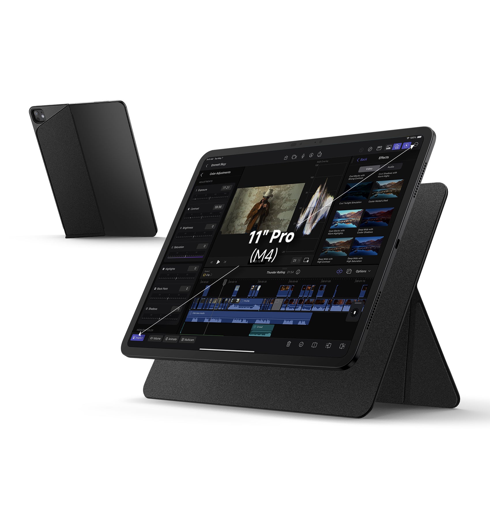 Suritch Stand for iPad Pro 11-inch M4 2024 Slim Adjustable Tablet Stand Lightweight Portable Support Portrait Landscape Magnetic Tablet Holder