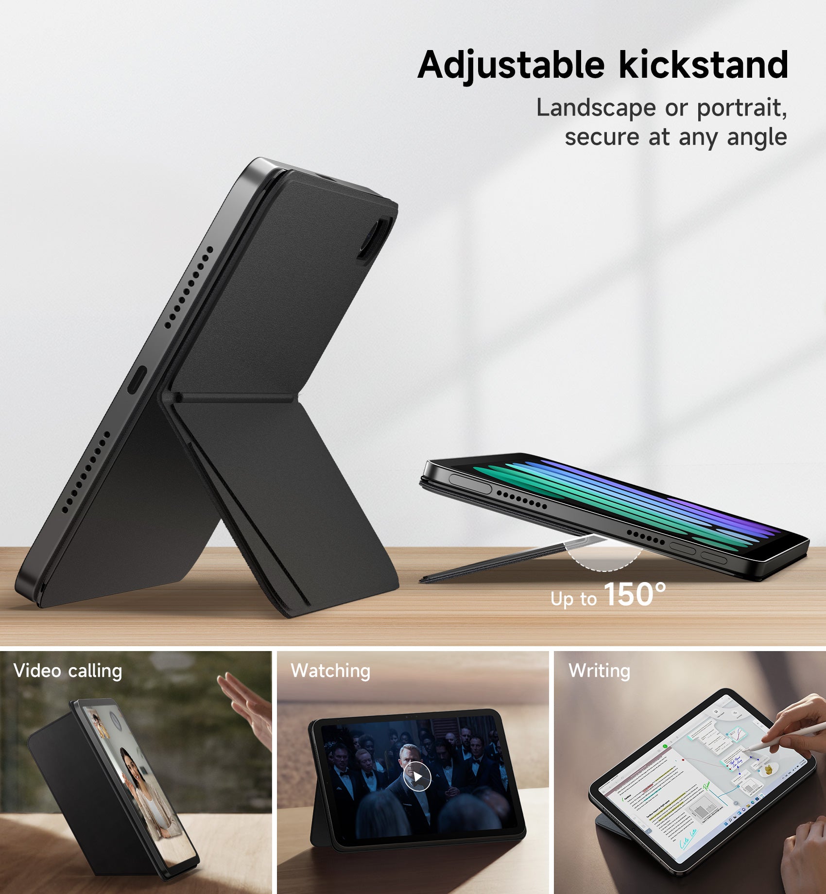 Suritch for iPad Mini A17 Pro Magnetic Stand Holder Slim Tablet Stand Lightweight Portable Support Portrait Landscape Tablet Holder