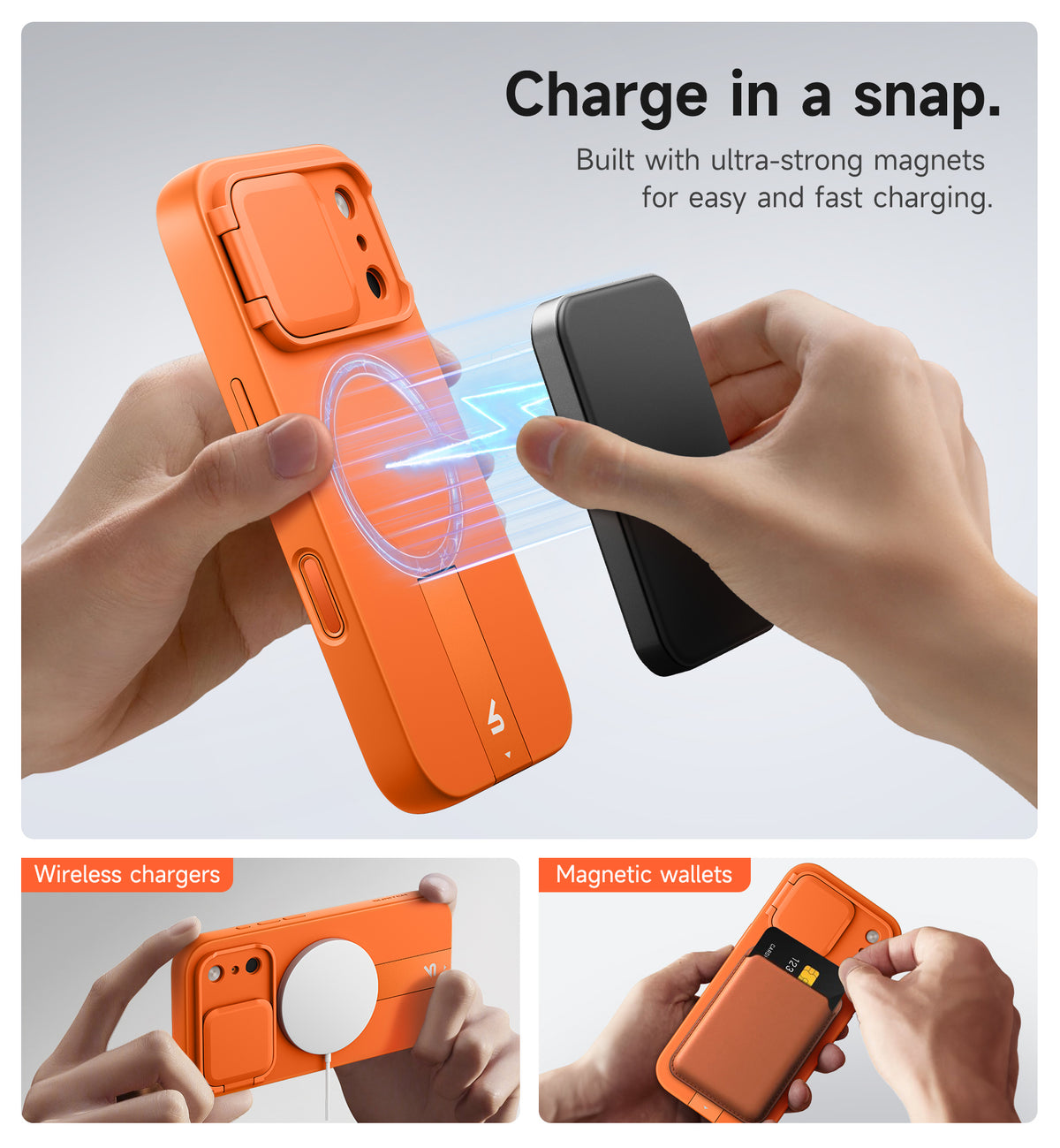 Suritch for iPhone 18 Pro Max MagSafe Case with Camera Cover and Built-in Kickstand