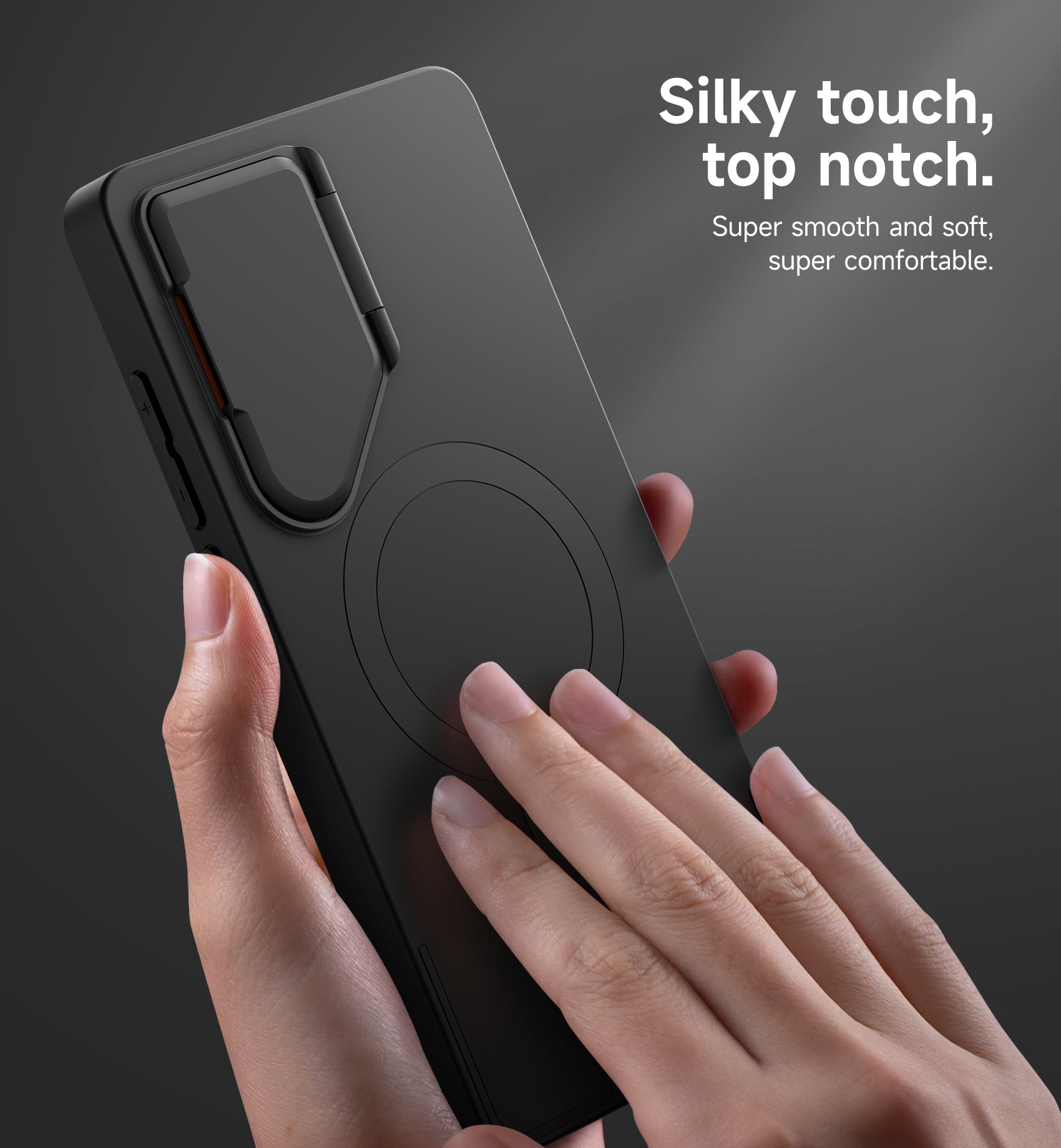 Suritch Case for Samsung Galaxy S25 Ultra Magnetic Protective Cover with Camera Cover Adjustable Metal Kickstand