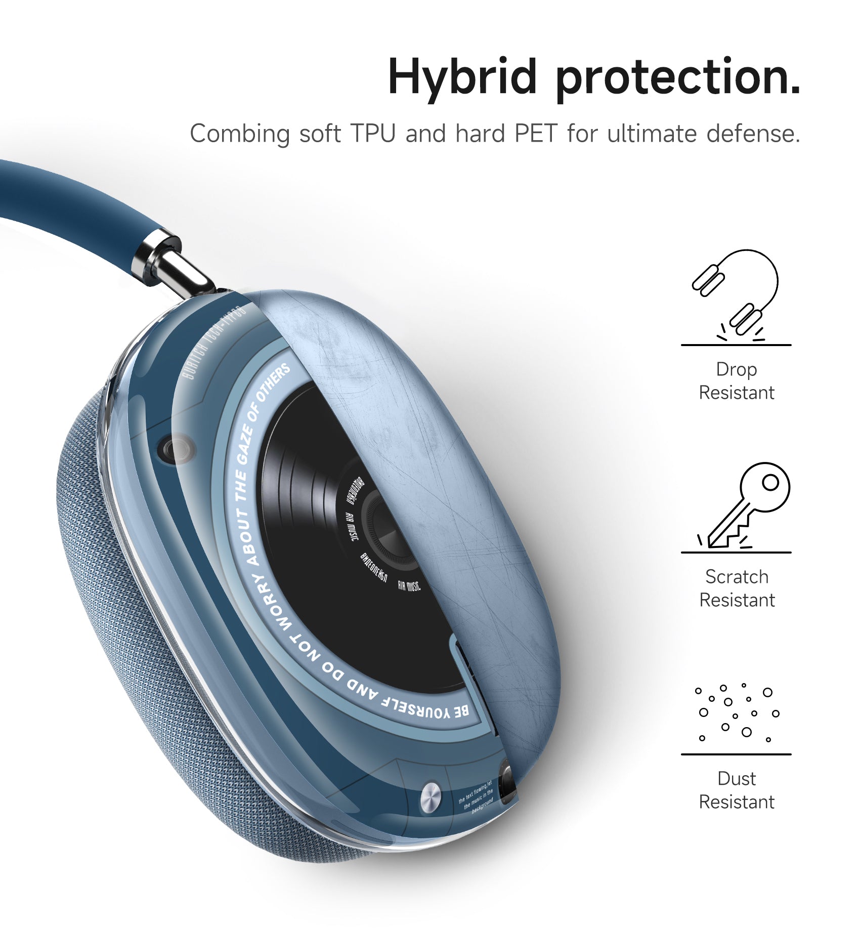 Suritch Case for AirPods Max TPU Anti-Scratch Ear Cups Cover Rugged Shockproof Accessories Protective Cover