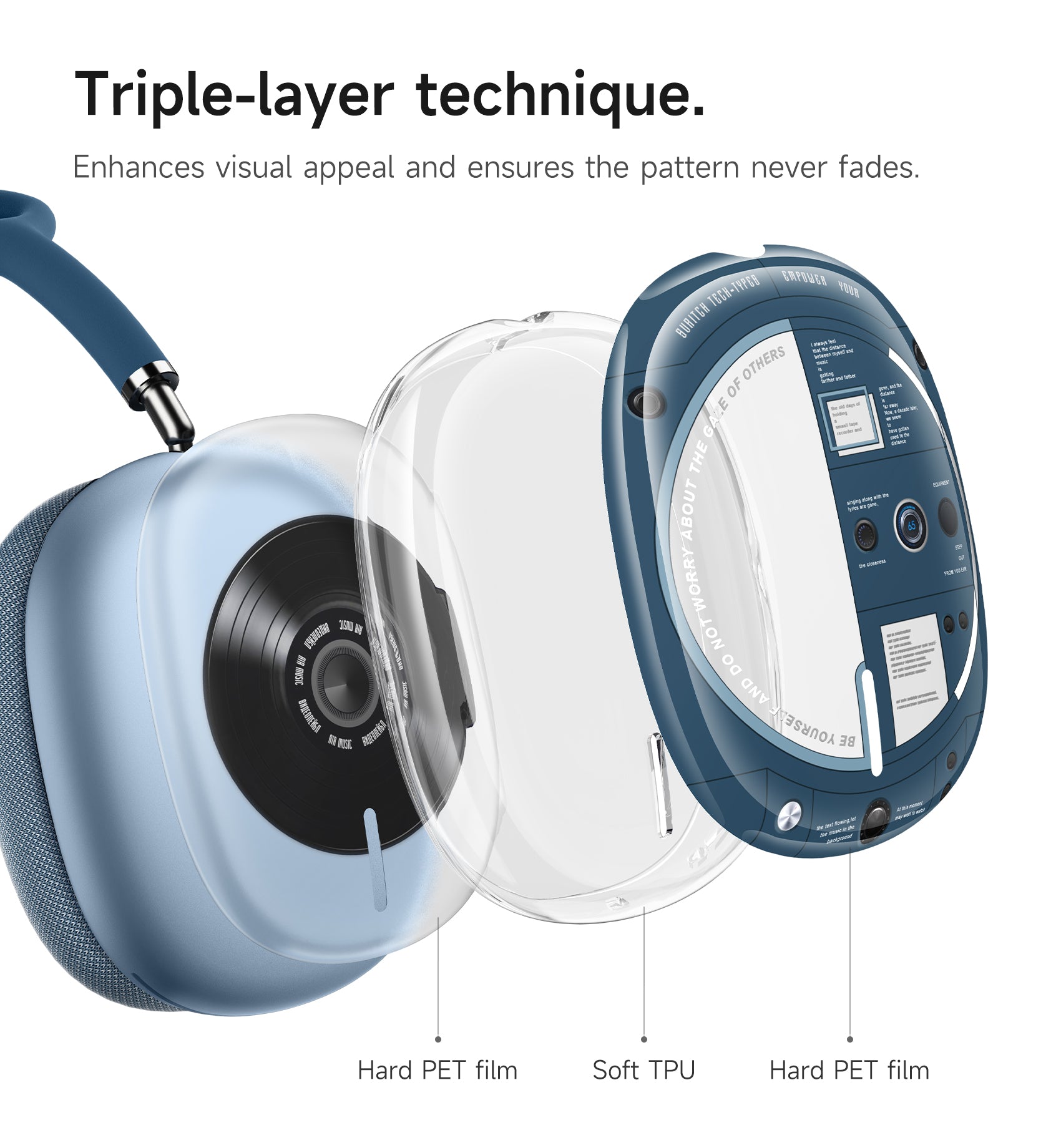 Suritch Case for AirPods Max TPU Anti-Scratch Ear Cups Cover Rugged Shockproof Accessories Protective Cover