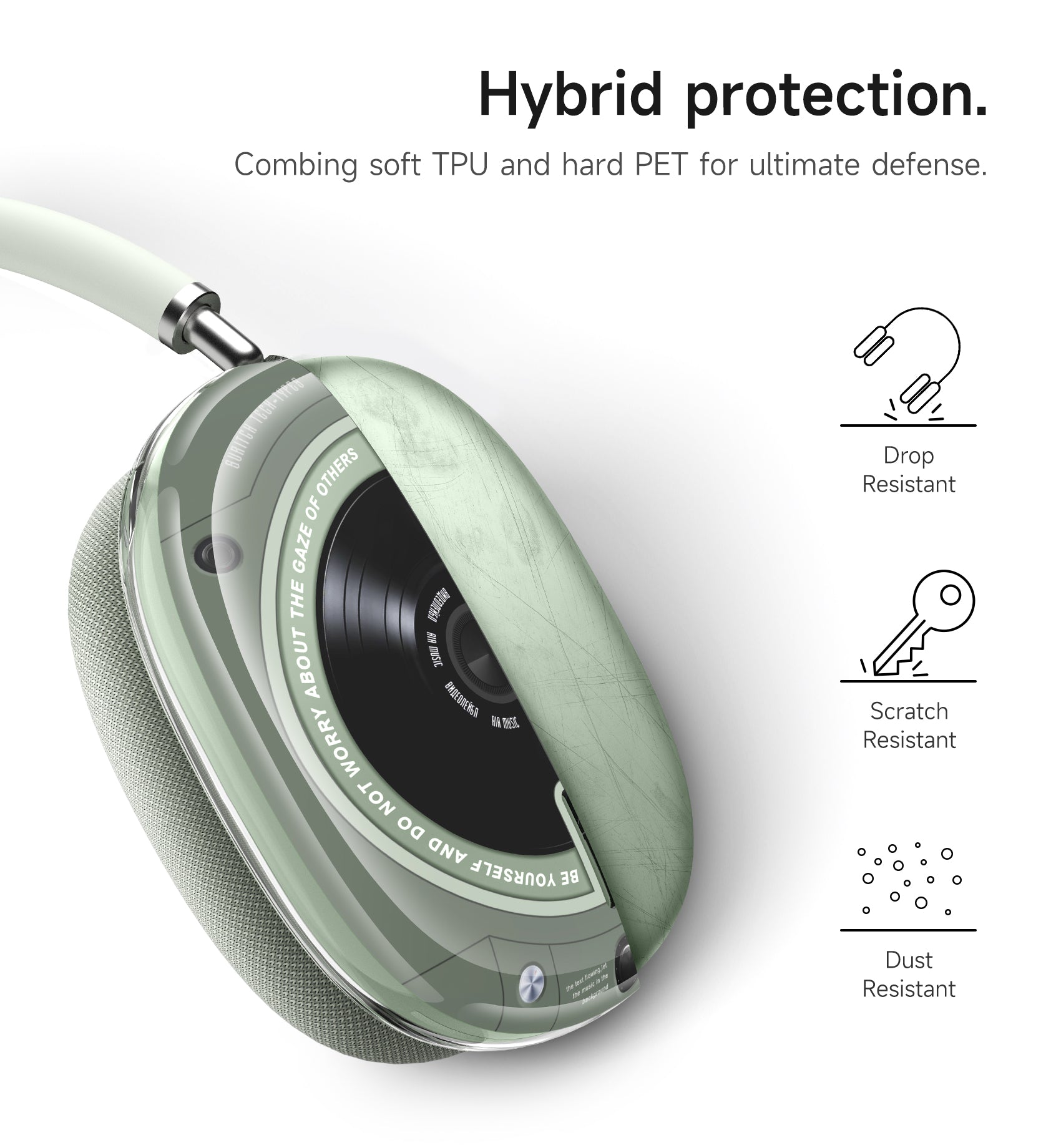 Suritch Case for AirPods Max TPU Anti-Scratch Ear Cups Cover Rugged Shockproof Accessories Protective Cover