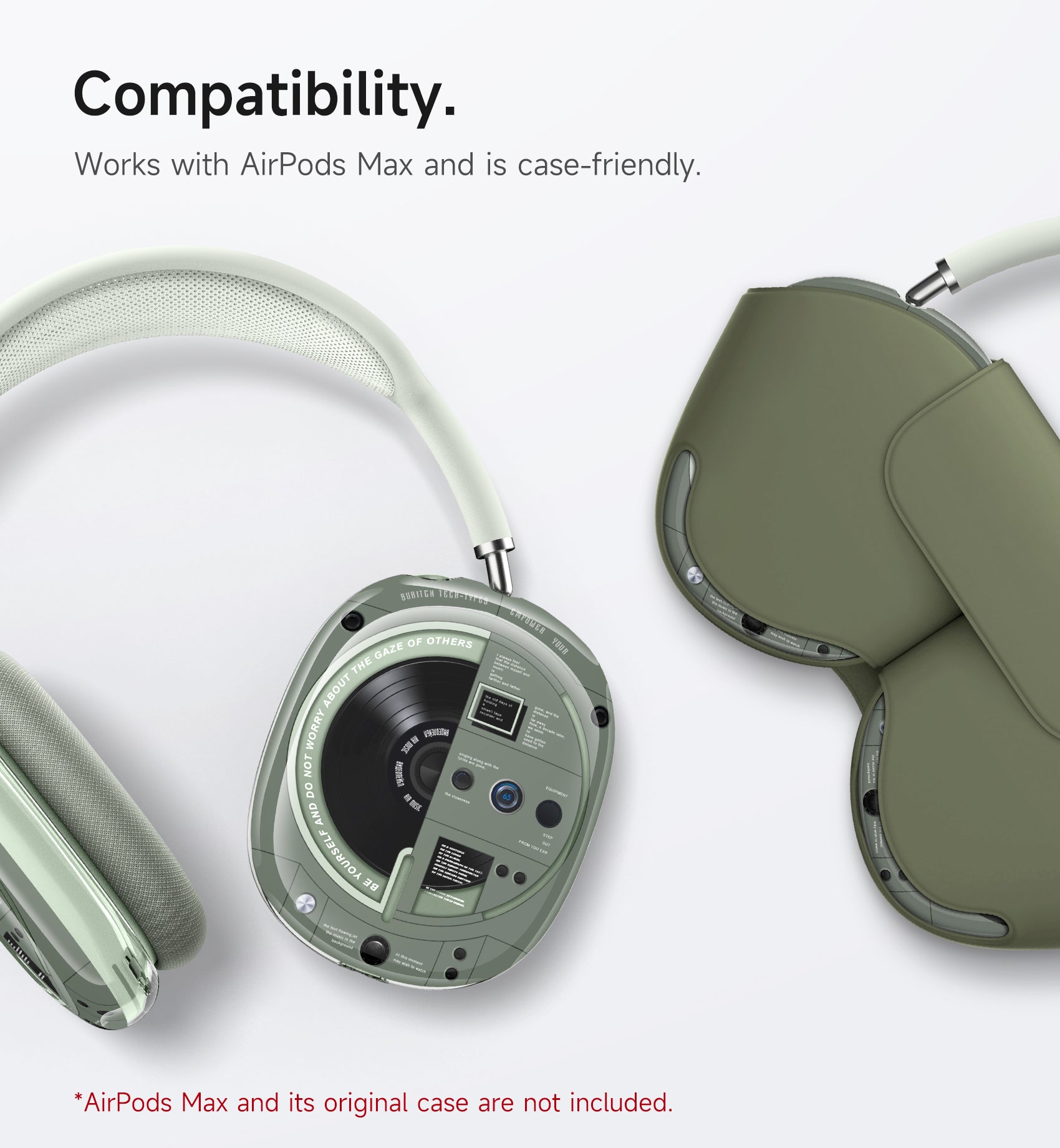 Suritch Case for AirPods Max TPU Anti-Scratch Ear Cups Cover Rugged Shockproof Accessories Protective Cover