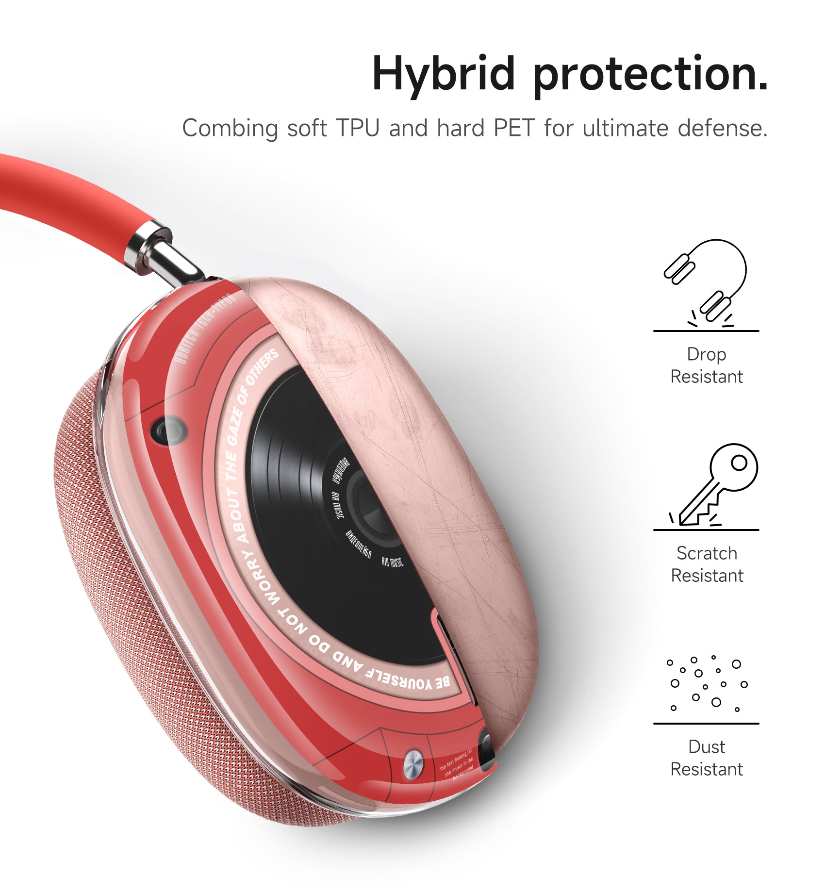 Suritch Case for AirPods Max TPU Anti-Scratch Ear Cups Cover Rugged Shockproof Accessories Protective Cover
