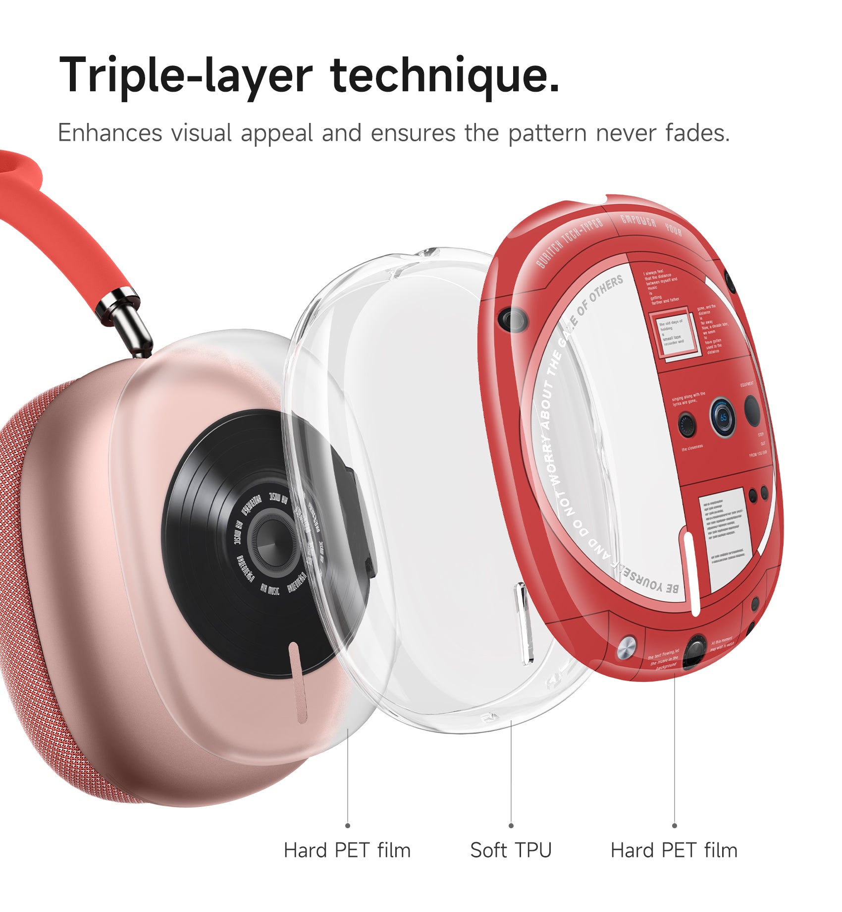 Suritch Case for AirPods Max TPU Anti-Scratch Ear Cups Cover Rugged Shockproof Accessories Protective Cover