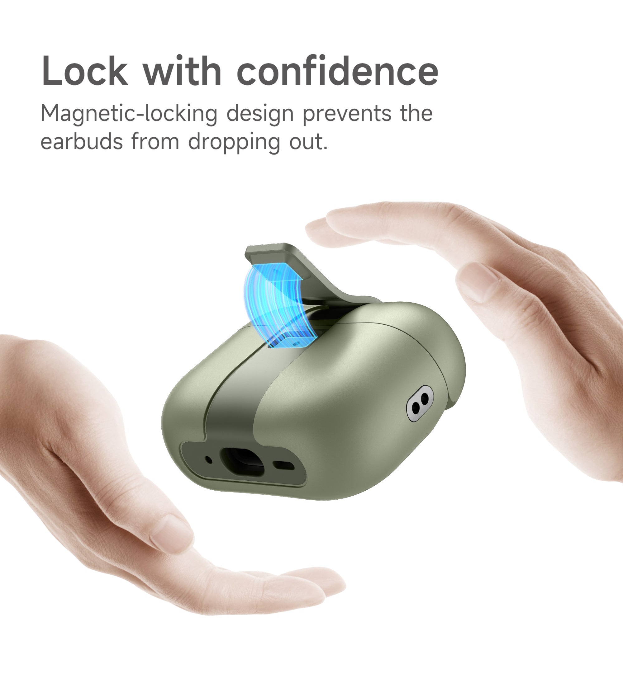 Suritch Case for Airpods Pro 1st Generation Magnetic Lock Bumper Rugged Protective Cover with Stylish Hanging Lanyard for Women Men