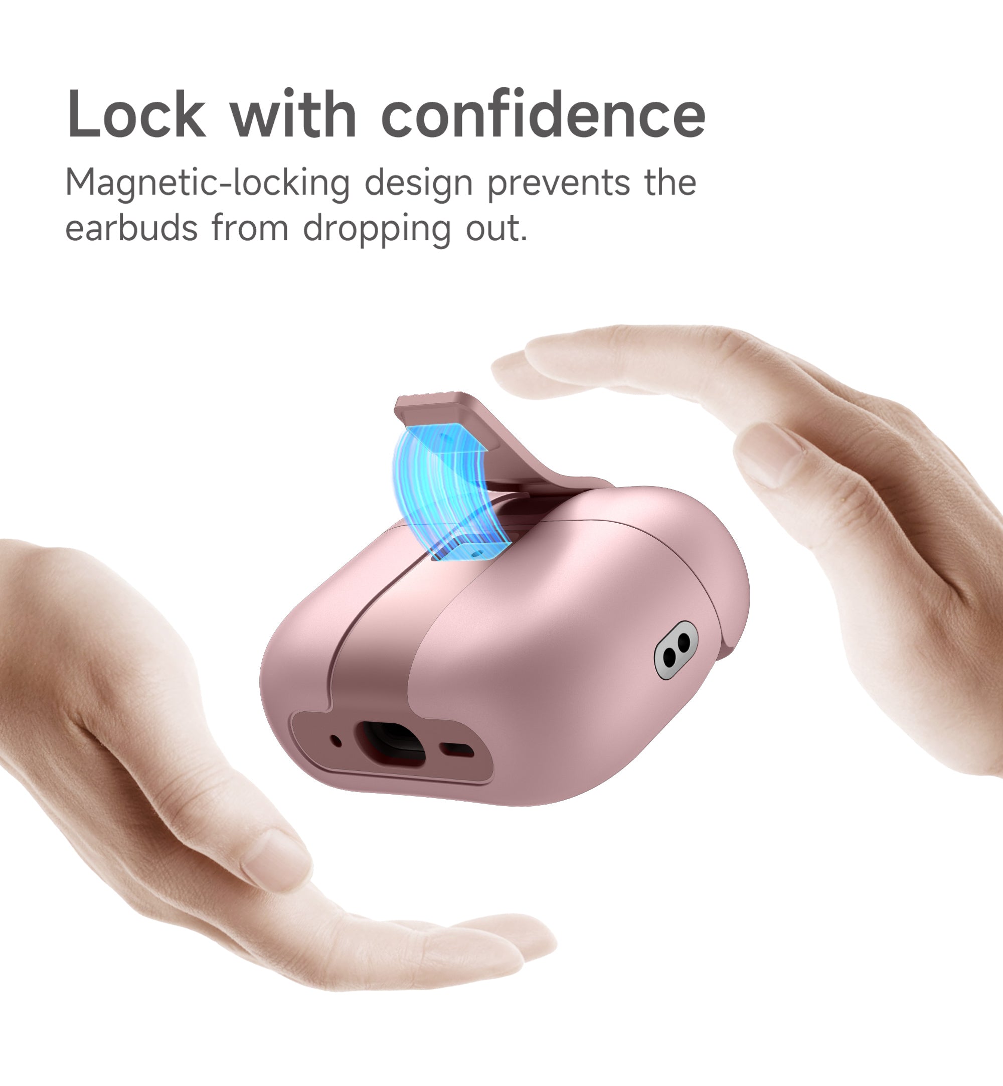Suritch Case for Airpods Pro 1st Generation Magnetic Lock Bumper Rugged Protective Cover with Stylish Hanging Lanyard for Women Men