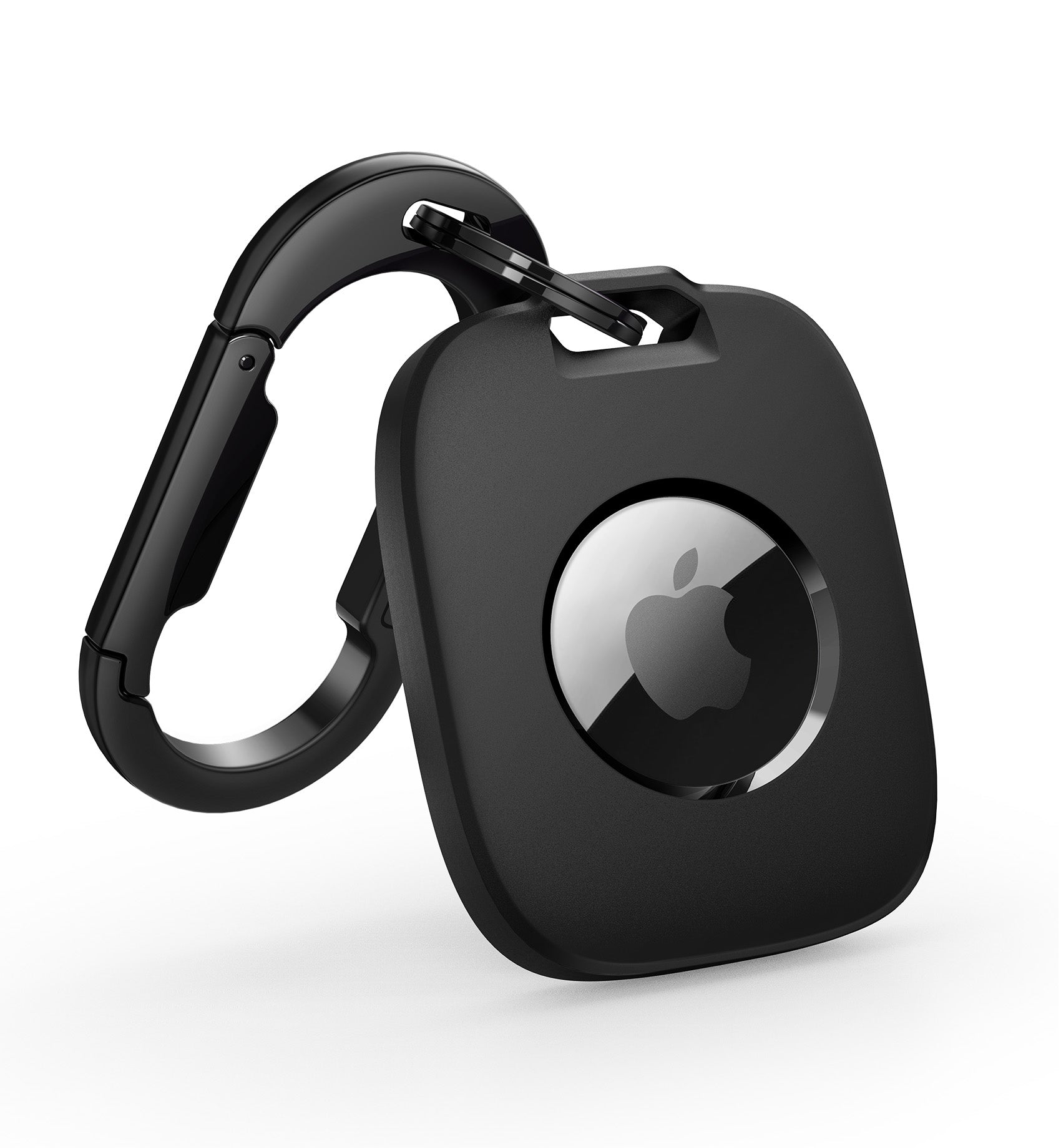 Suritch Case for AirTag Holder Keychain with Anti-Lost Carabiner Shockproof TPU Protective Cover for Kids Keys Pets Luggage Bags