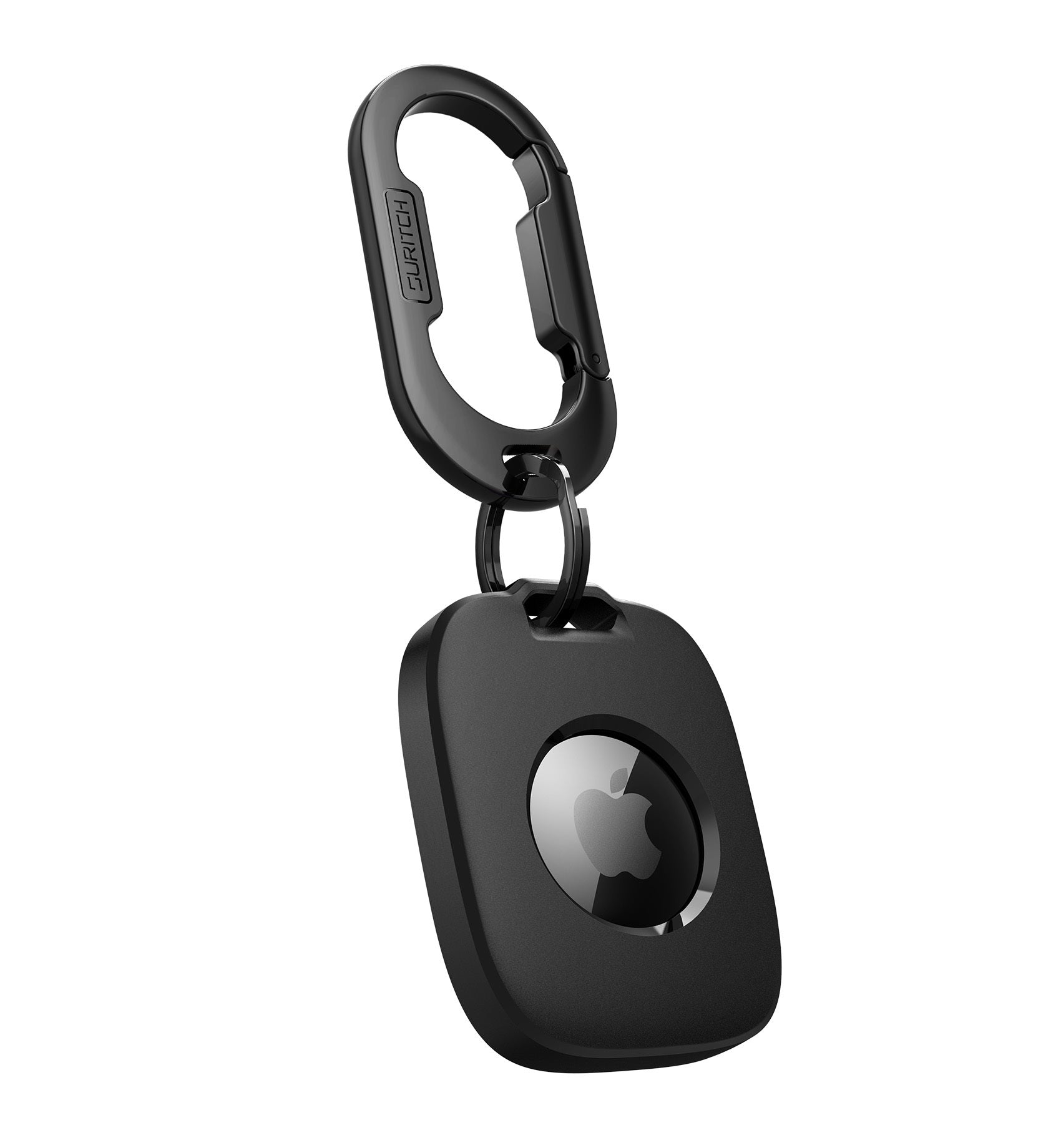 Suritch Case for AirTag Holder Keychain with Anti-Lost Carabiner Shockproof TPU Protective Cover for Kids Keys Pets Luggage Bags